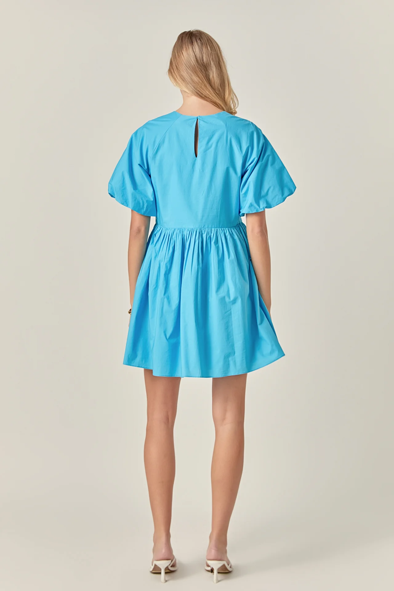 Short Balloon Sleeve Mini Dress - Image 4