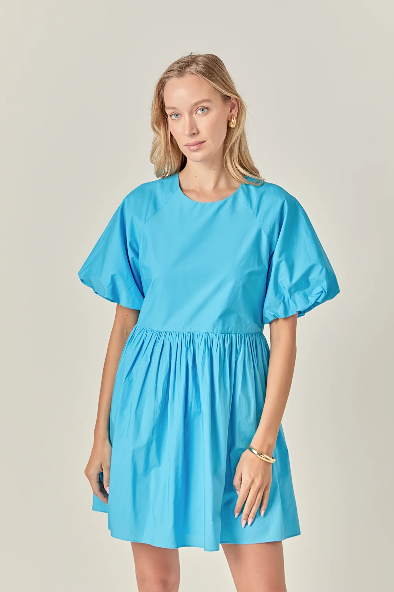 Short Balloon Sleeve Mini Dress - Image 5