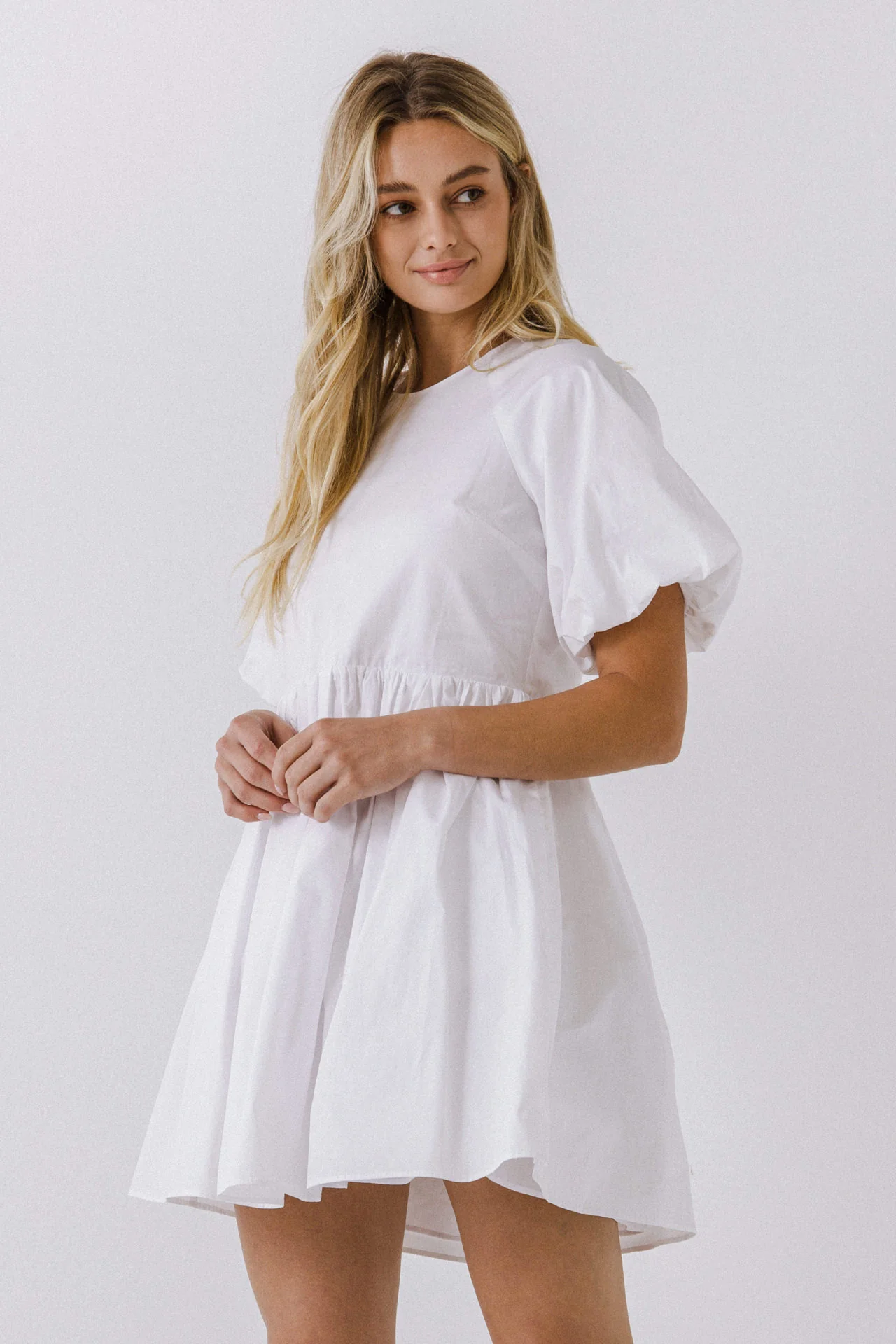Short Balloon Sleeve Mini Dress - Image 8