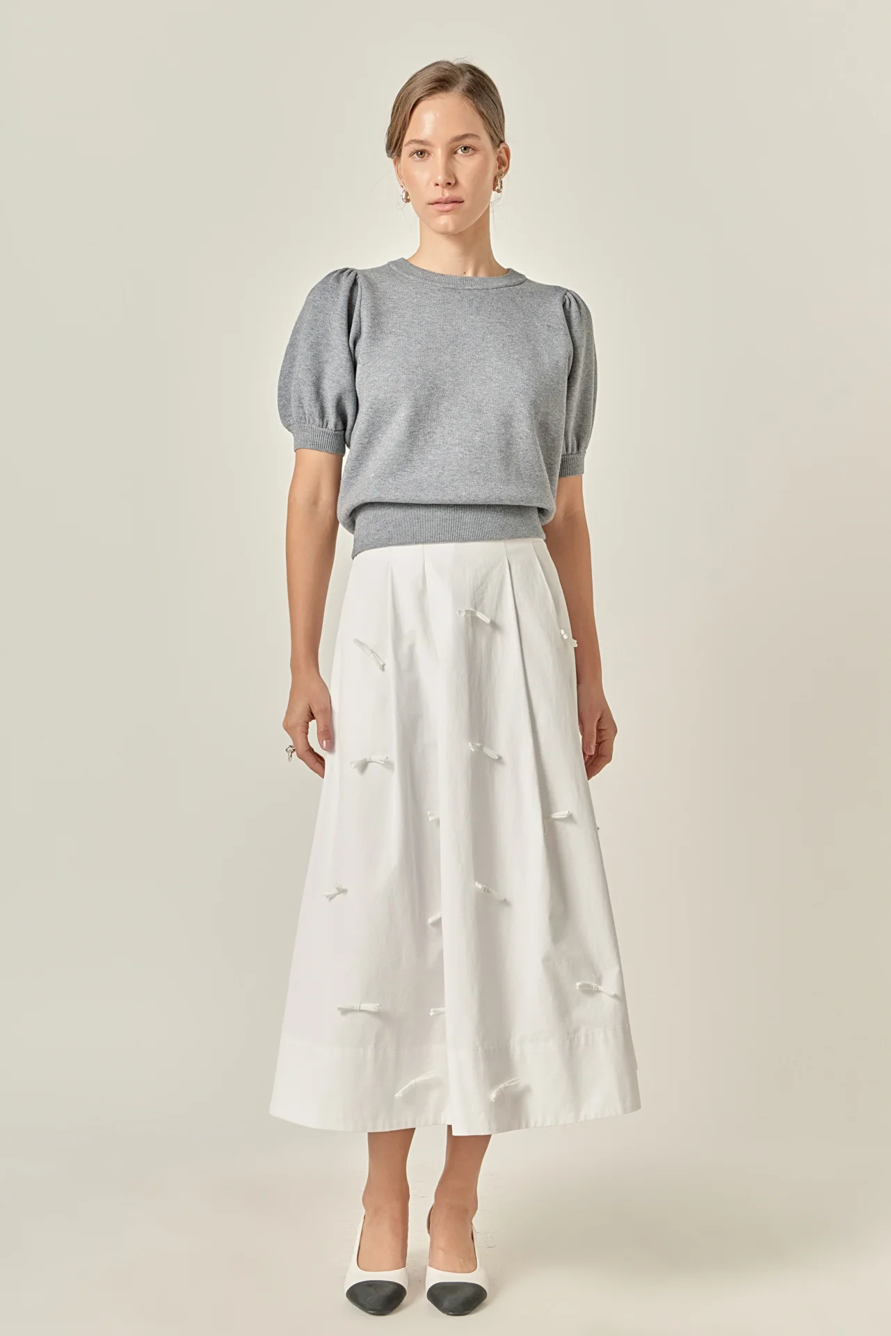 Short Puff Sleeve Knit Top - Image 6