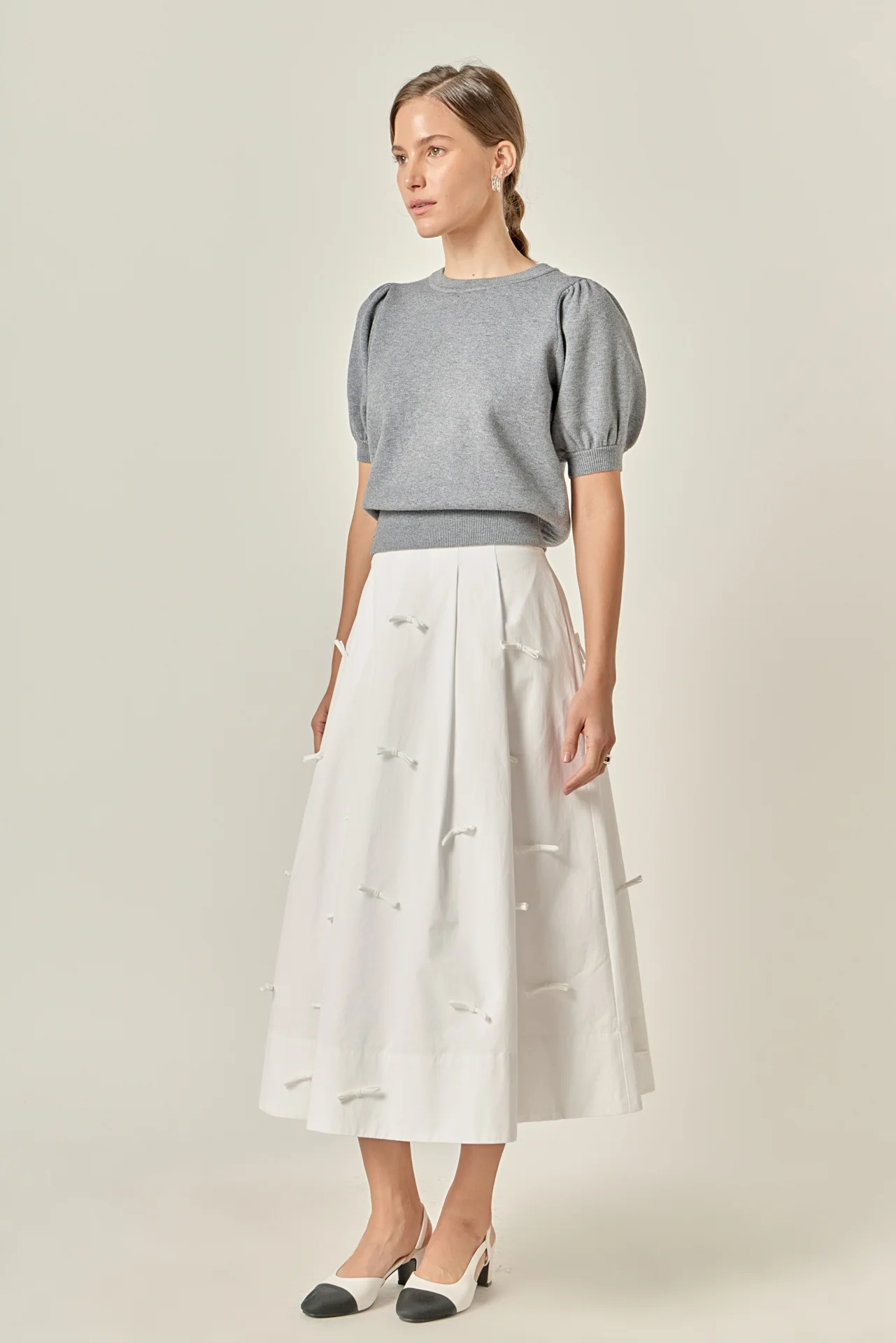 Short Puff Sleeve Knit Top - Image 8