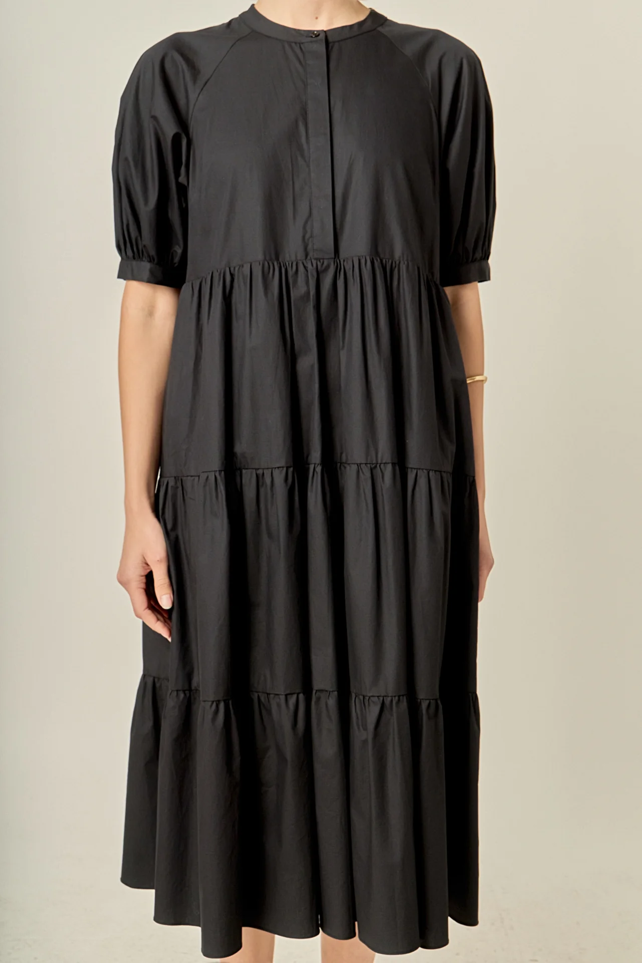 Short Puff Sleeve Midi Dress - Image 18