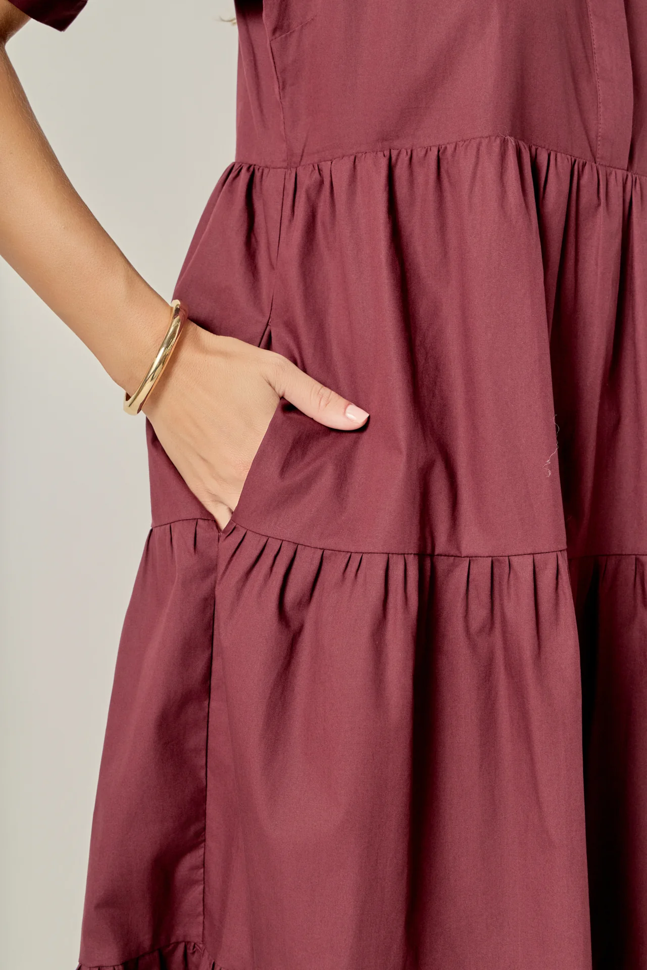 Short Puff Sleeve Midi Dress - Image 29