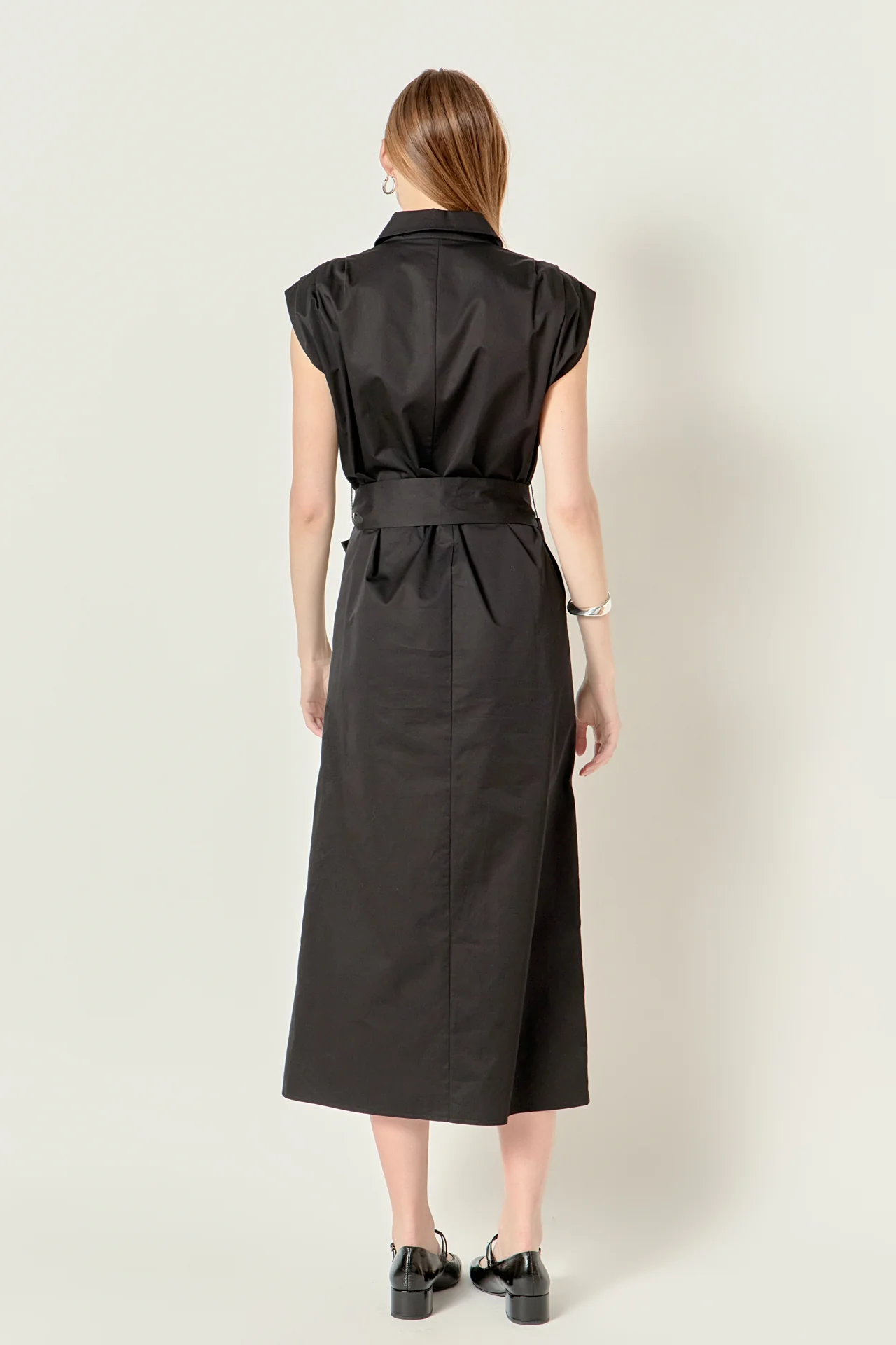 Sable Shoulder Pleated Button-Up Dress - Image 4