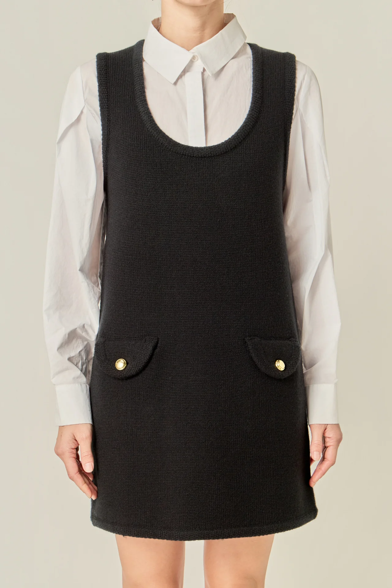 Sleeveless Knit Mini Dress - Image 2