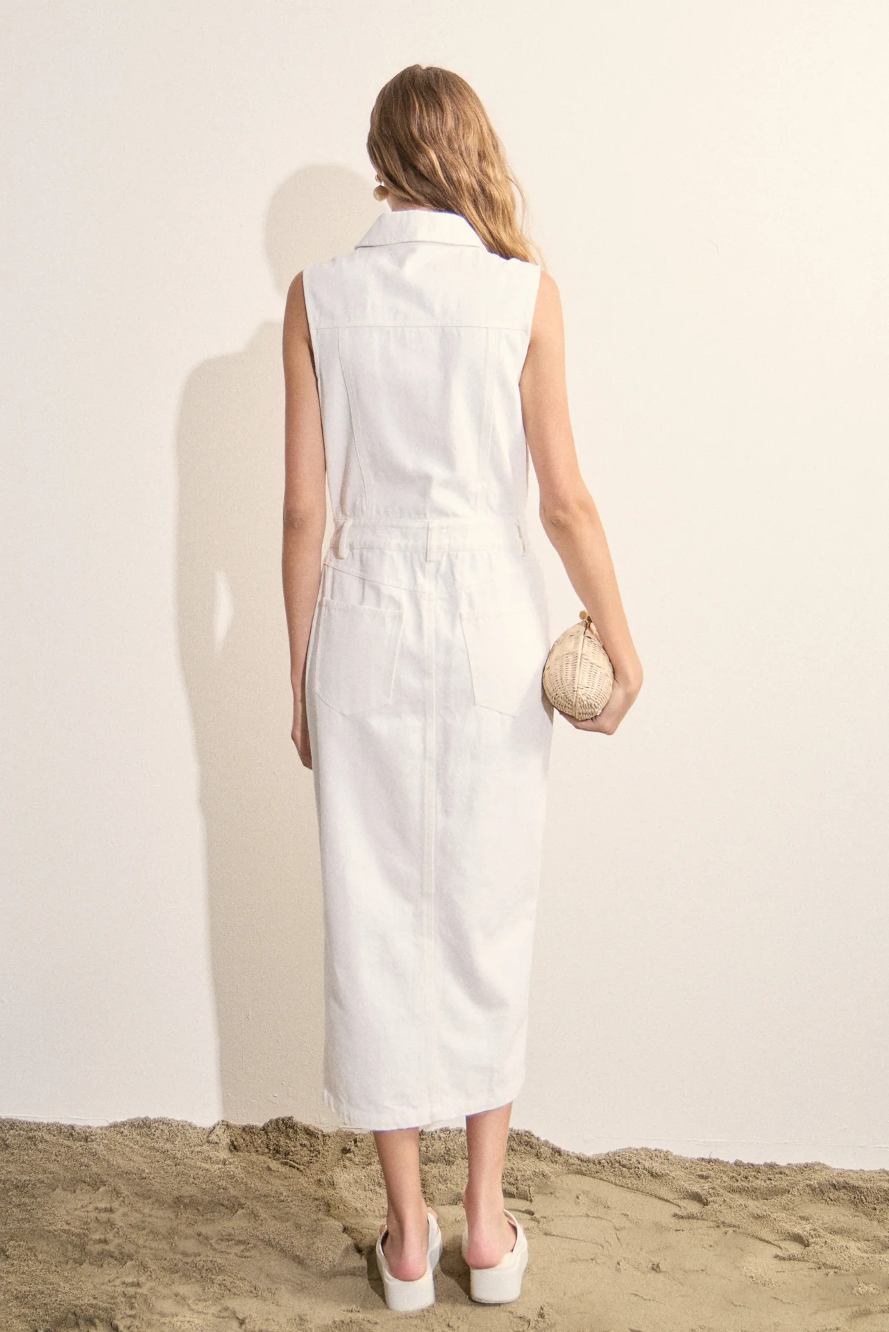 Sleeveless Maxi Denim Dress - Image 11
