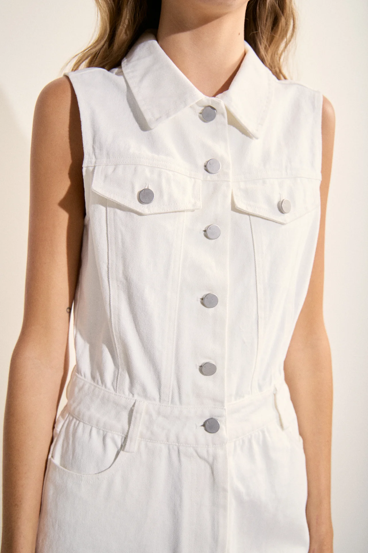 Sleeveless Maxi Denim Dress - Image 8