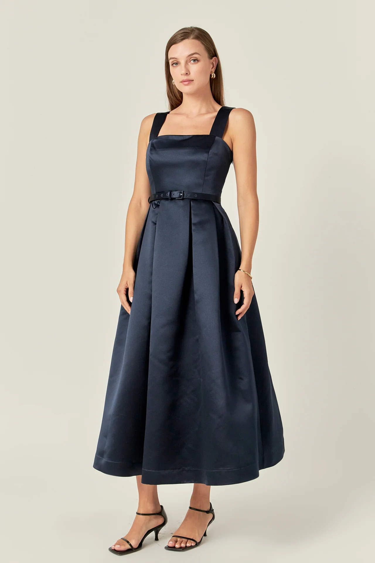 Sleeveless Flared Midi Dress - Image 14