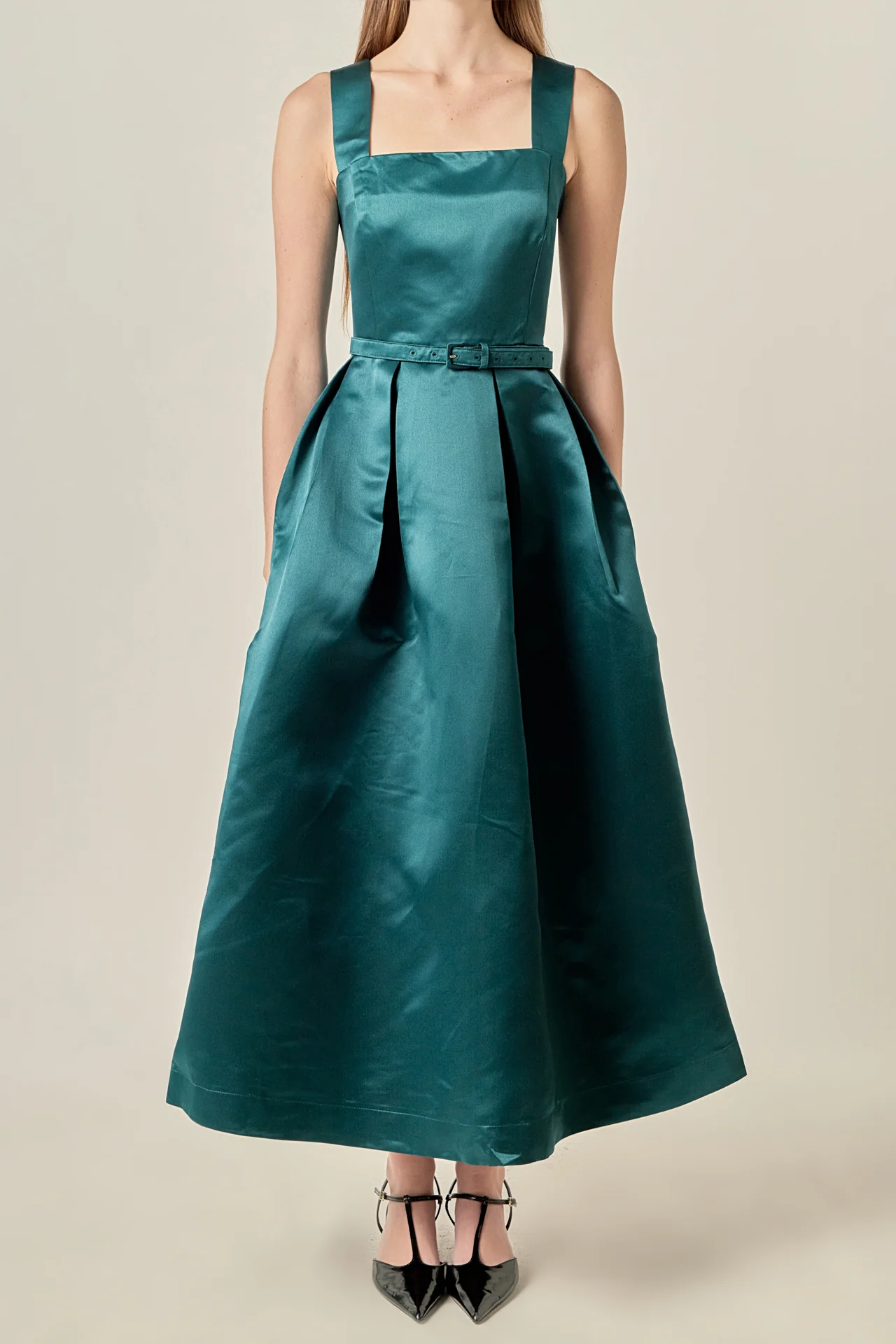 Sleeveless Flared Midi Dress - Image 8