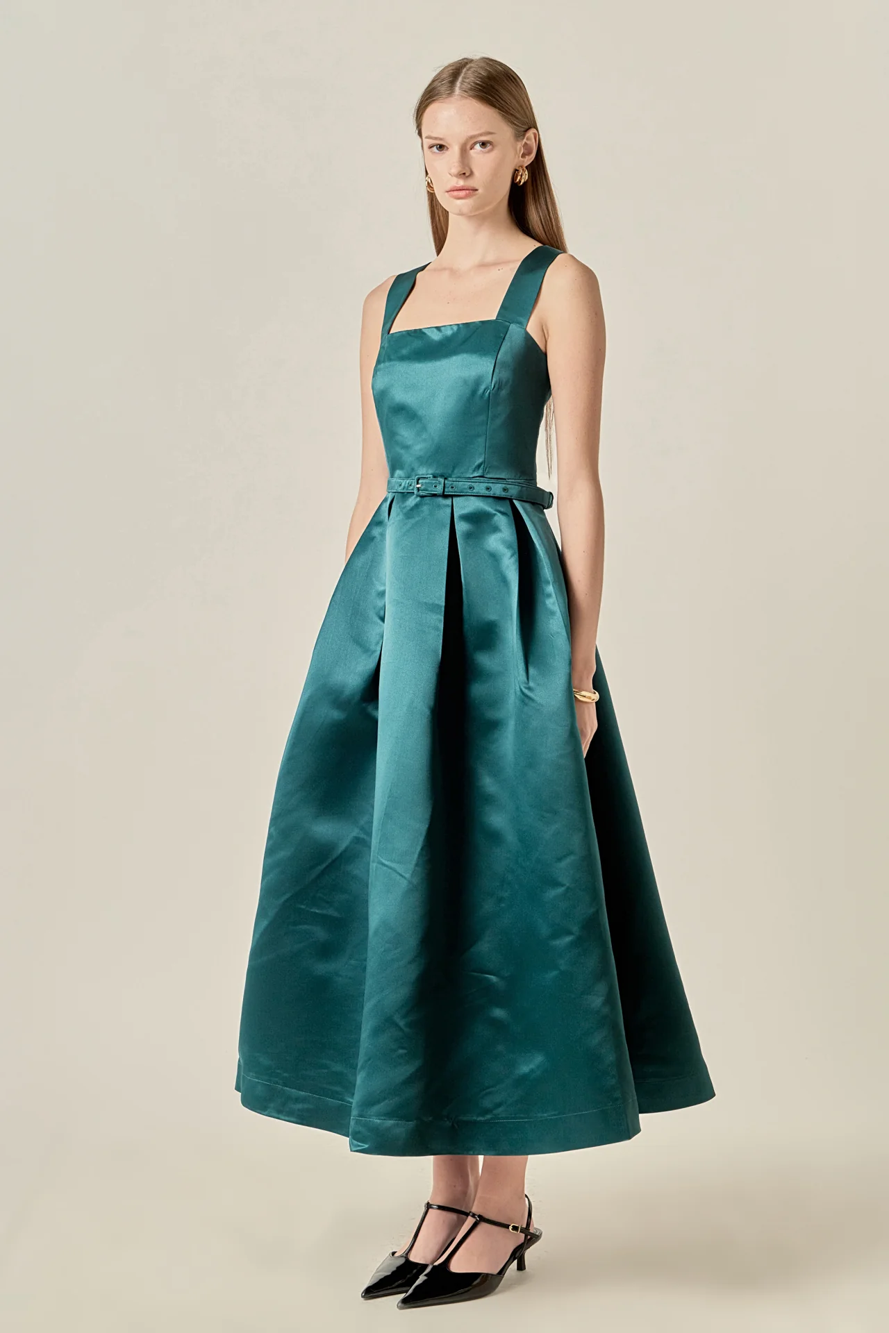 Sleeveless Flared Midi Dress - Image 9