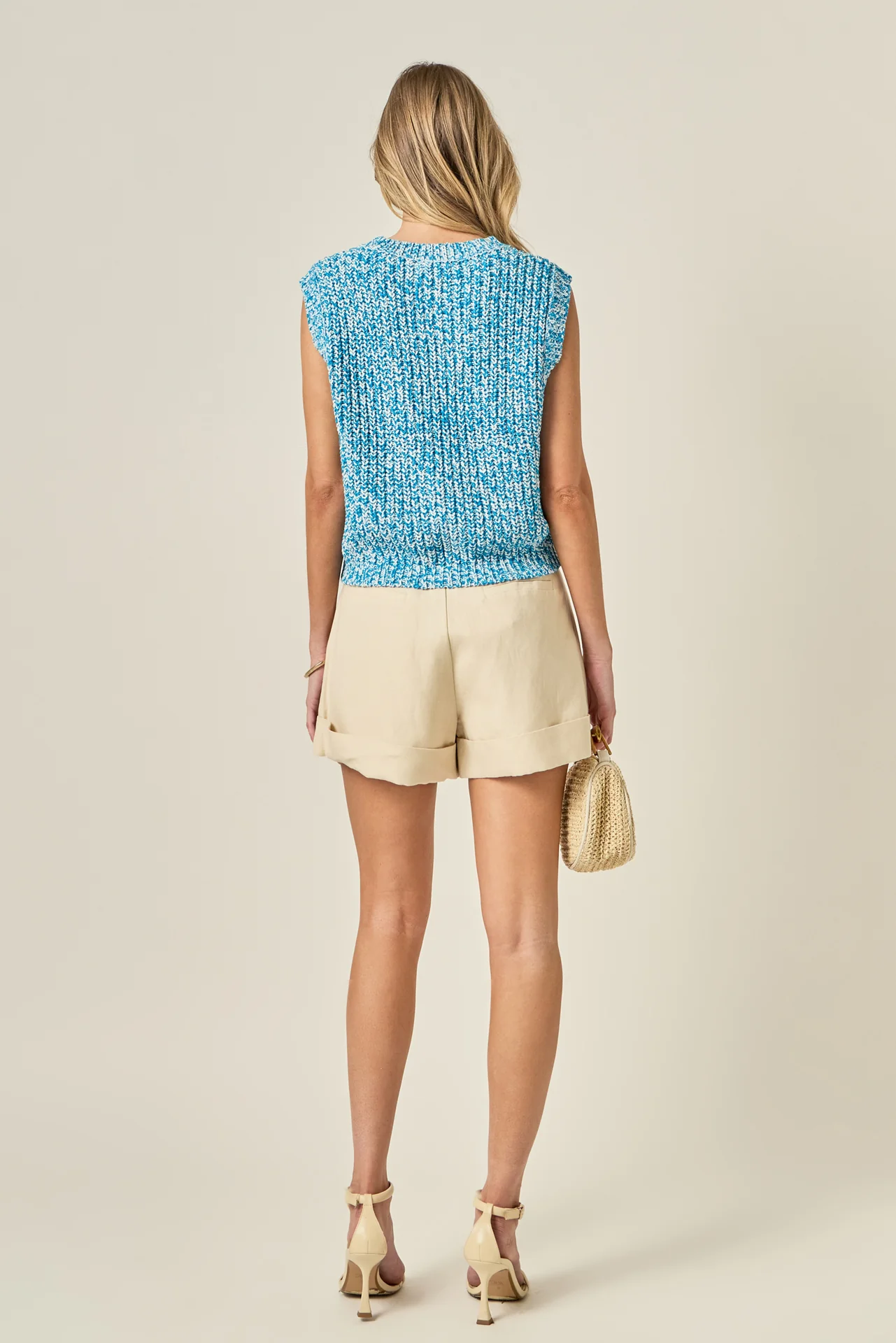 Sleeveless Ribbed Knit Sweater - Image 11
