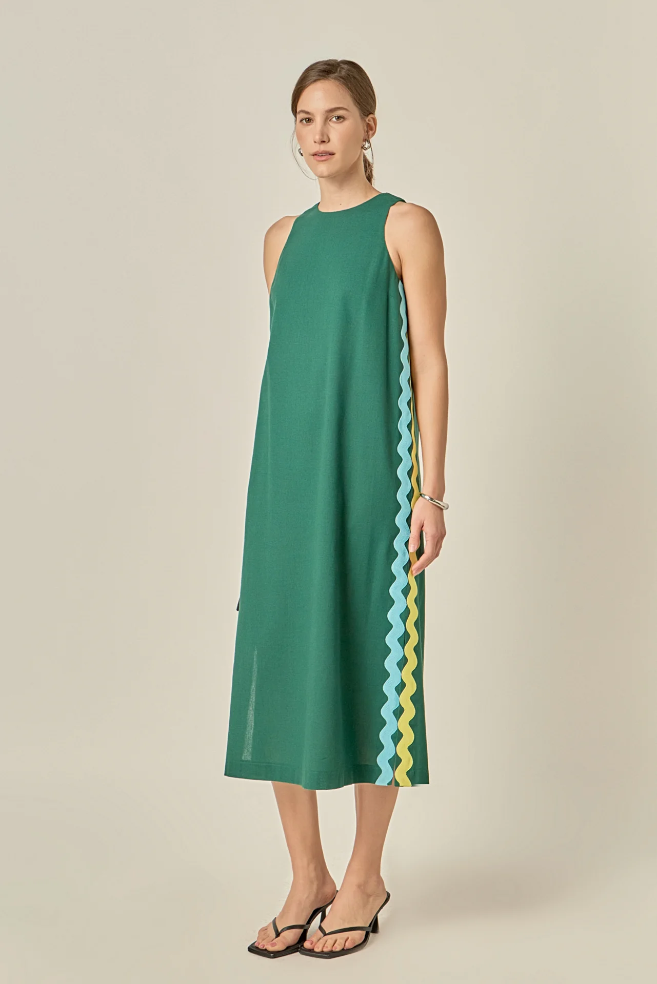 Sleeveless Ric Rac Midi Dress - Image 12