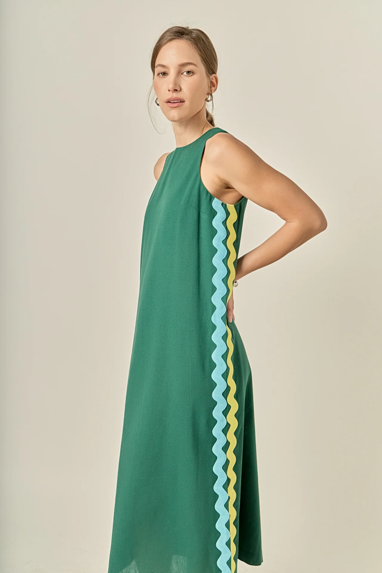 Sleeveless Ric Rac Midi Dress - Image 14