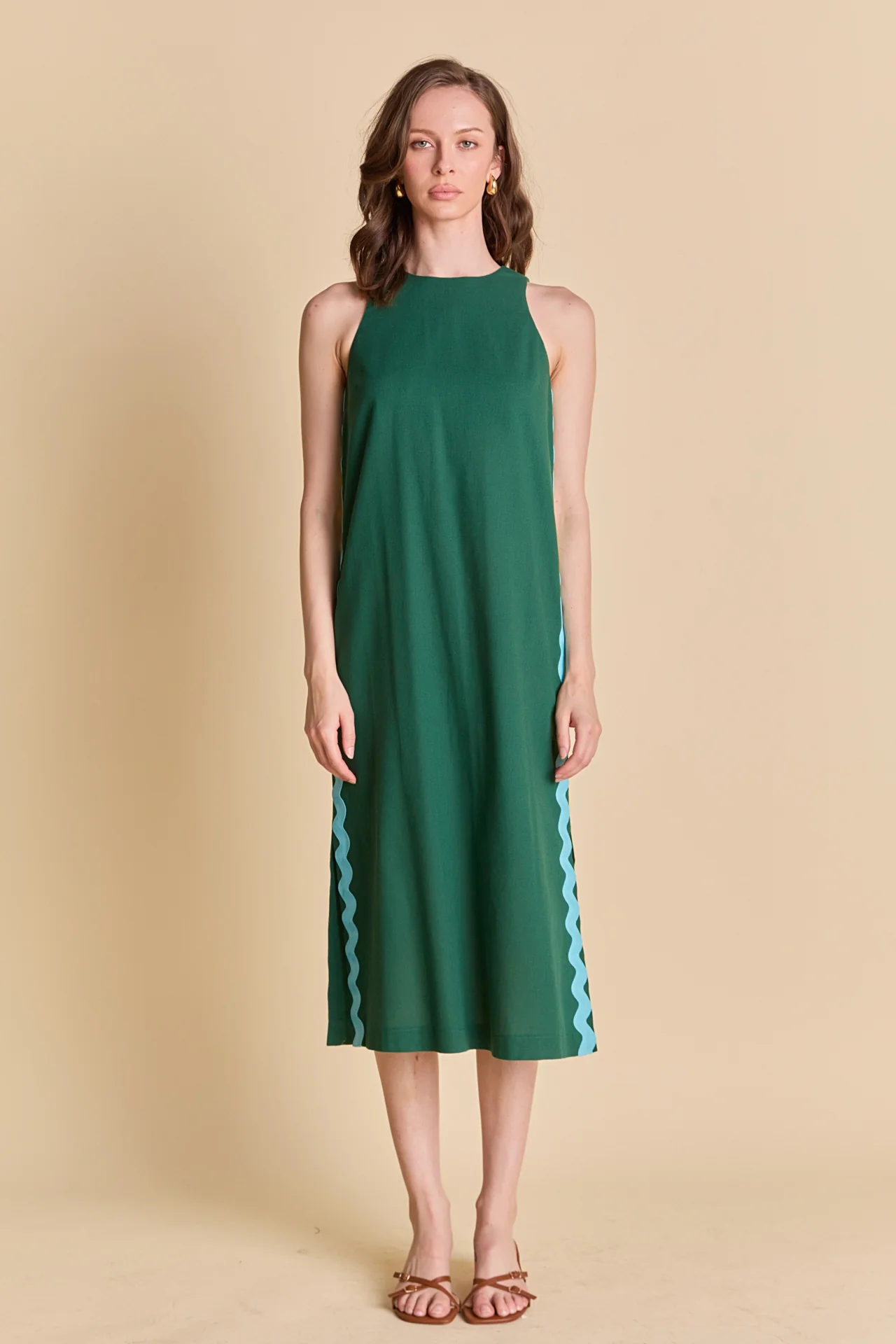 Sleeveless Ric Rac Midi Dress - Image 15