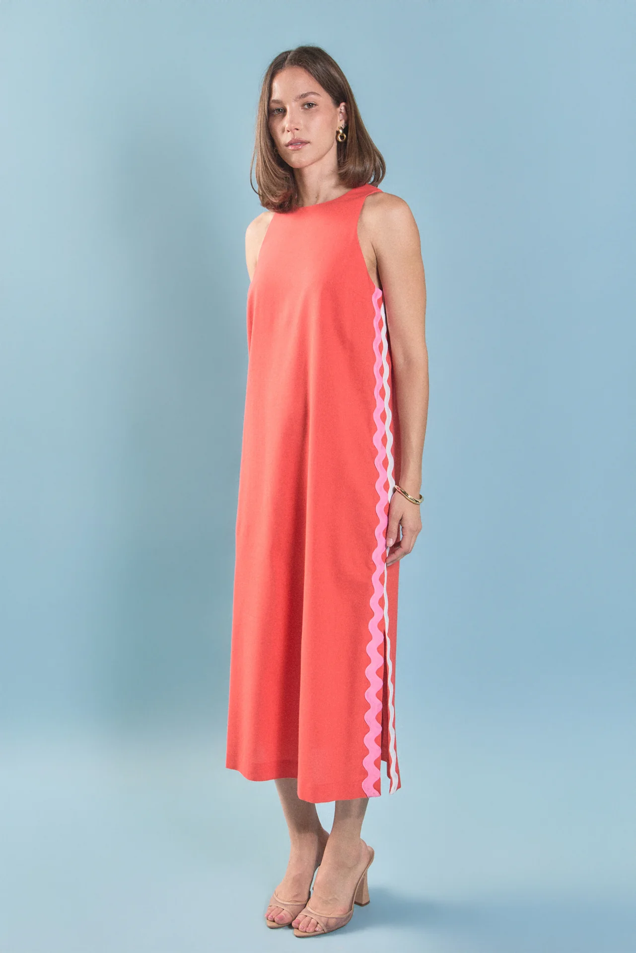 Sleeveless Ric Rac Midi Dress - Image 4