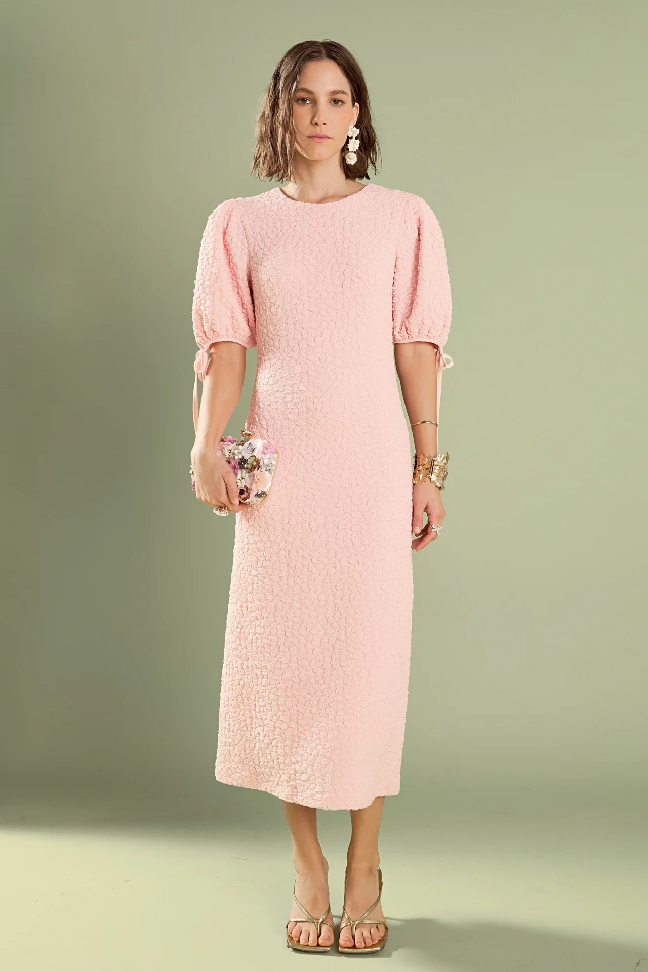 Smocked Midi Dress - Image 33
