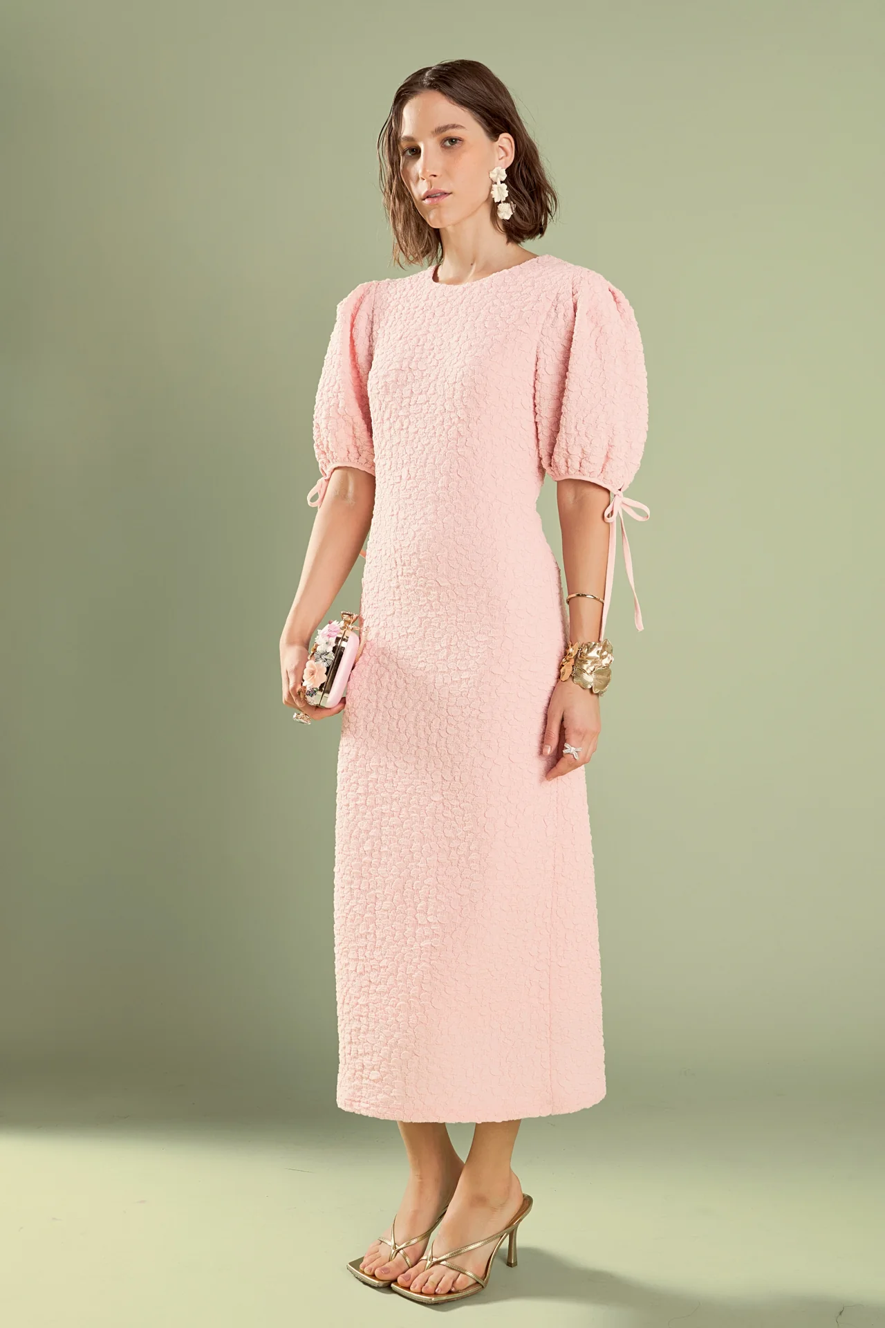 Smocked Midi Dress - Image 35