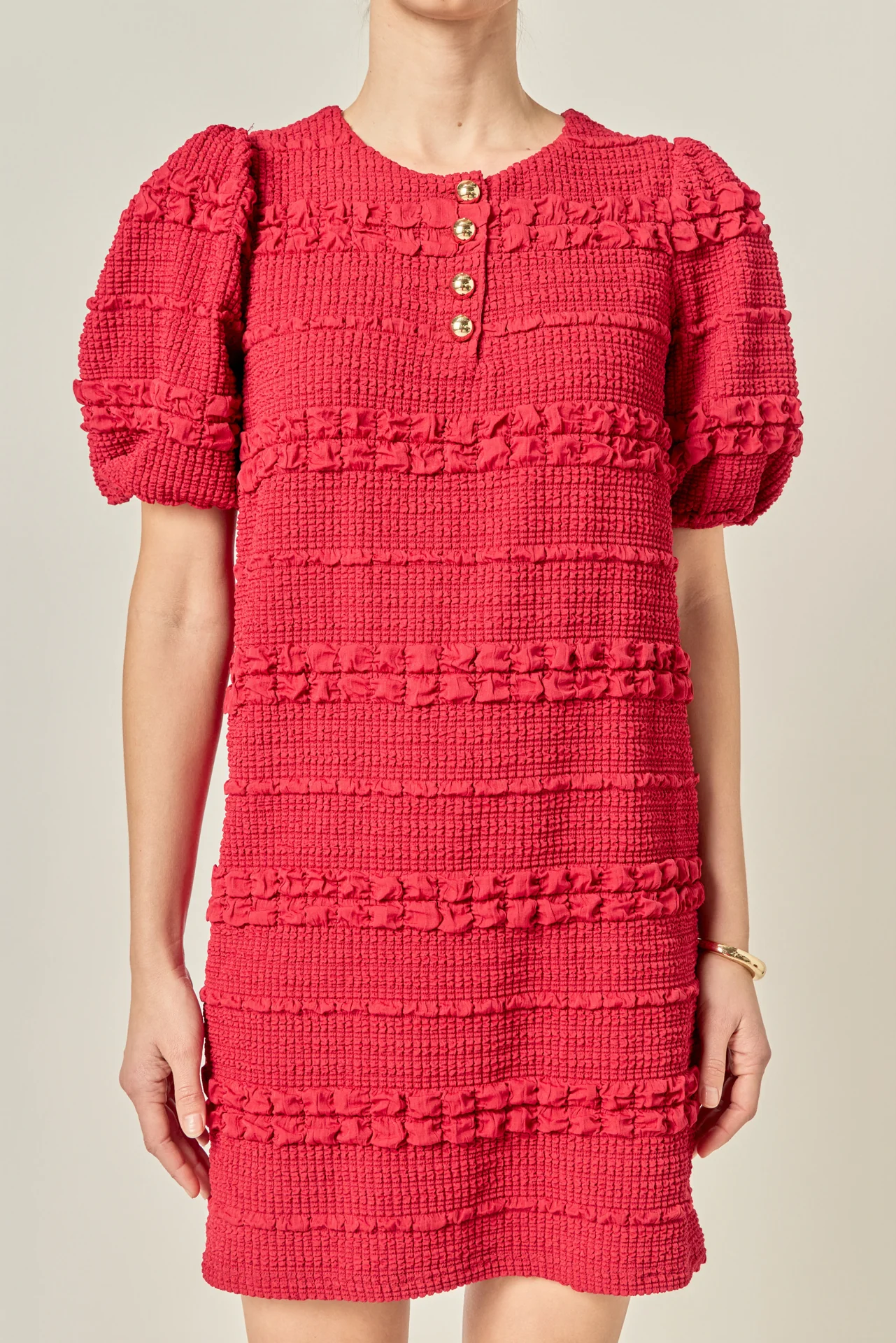Smocked Mini Dress - Image 8