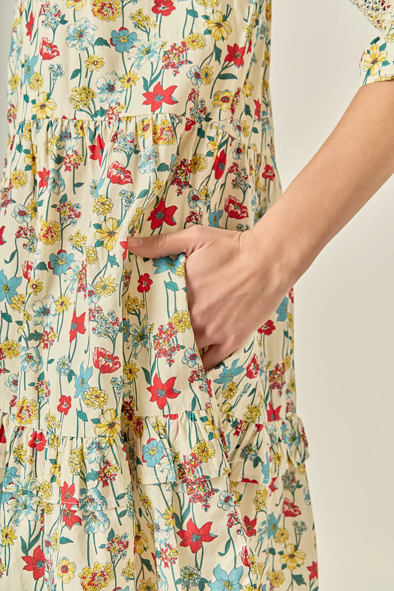 Smocked High Neck Puff Sleeve Mini Dress - Image 4