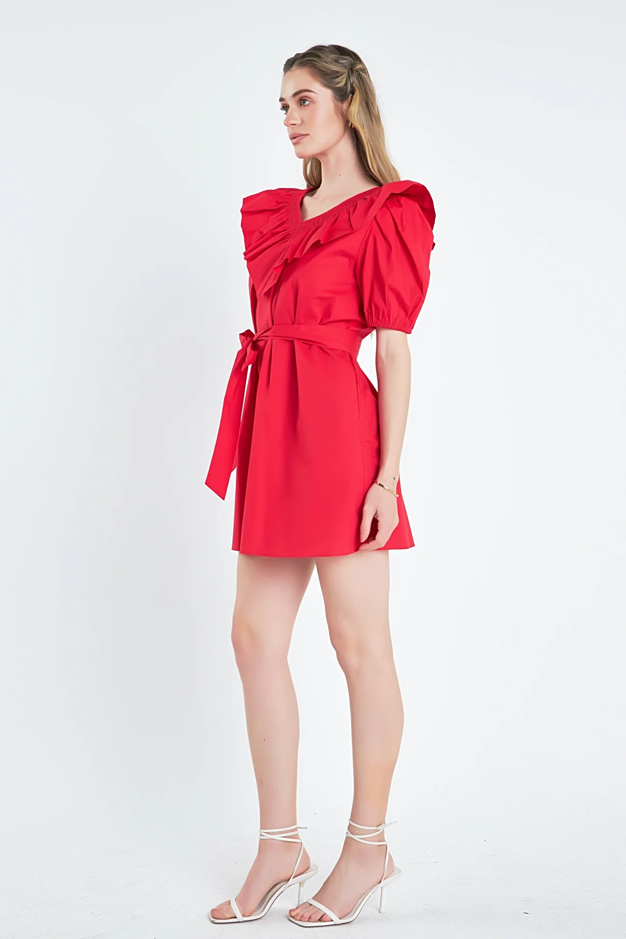 Smocked Ruffled Mini Dress - Image 3