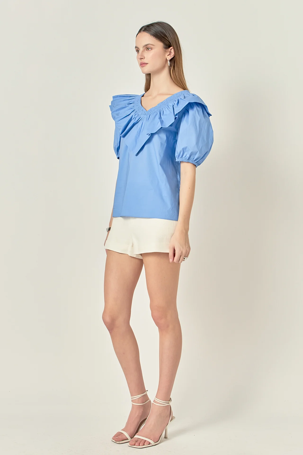 Ruffle Puff Sleeve Top - Image 3
