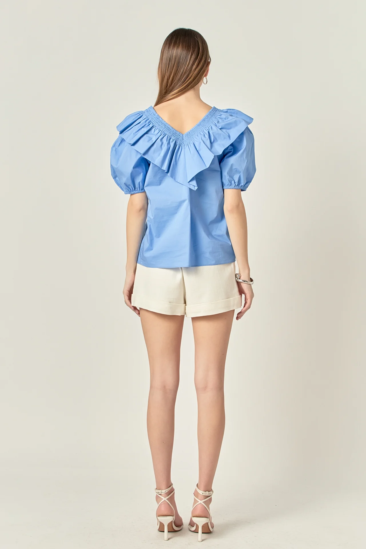 Ruffle Puff Sleeve Top - Image 4