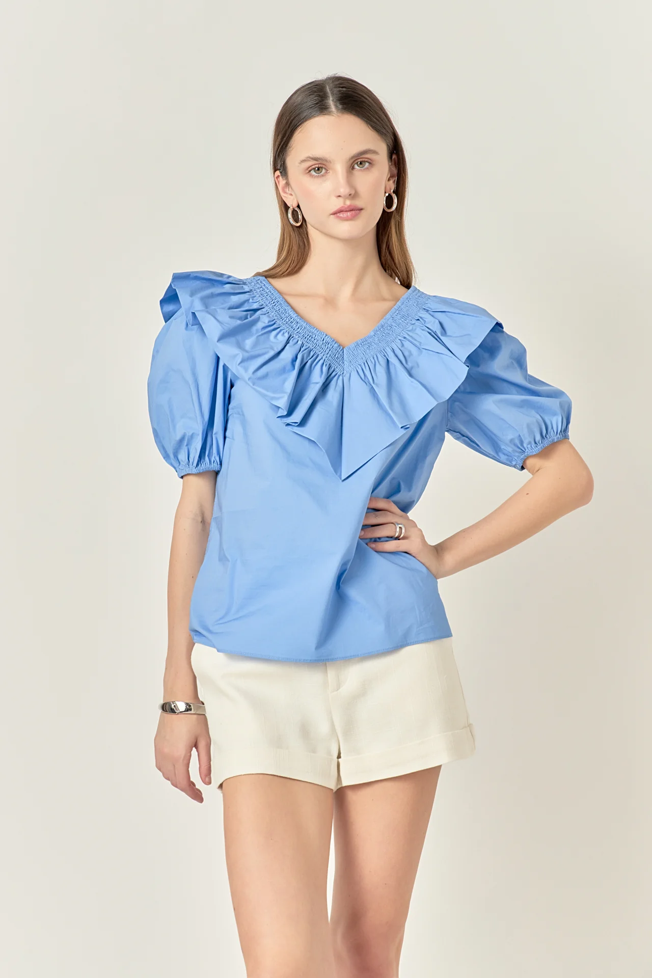 Ruffle Puff Sleeve Top - Image 5