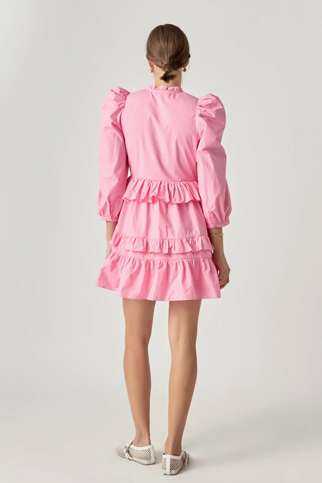 Smocking Detail Mini Dress - Image 10