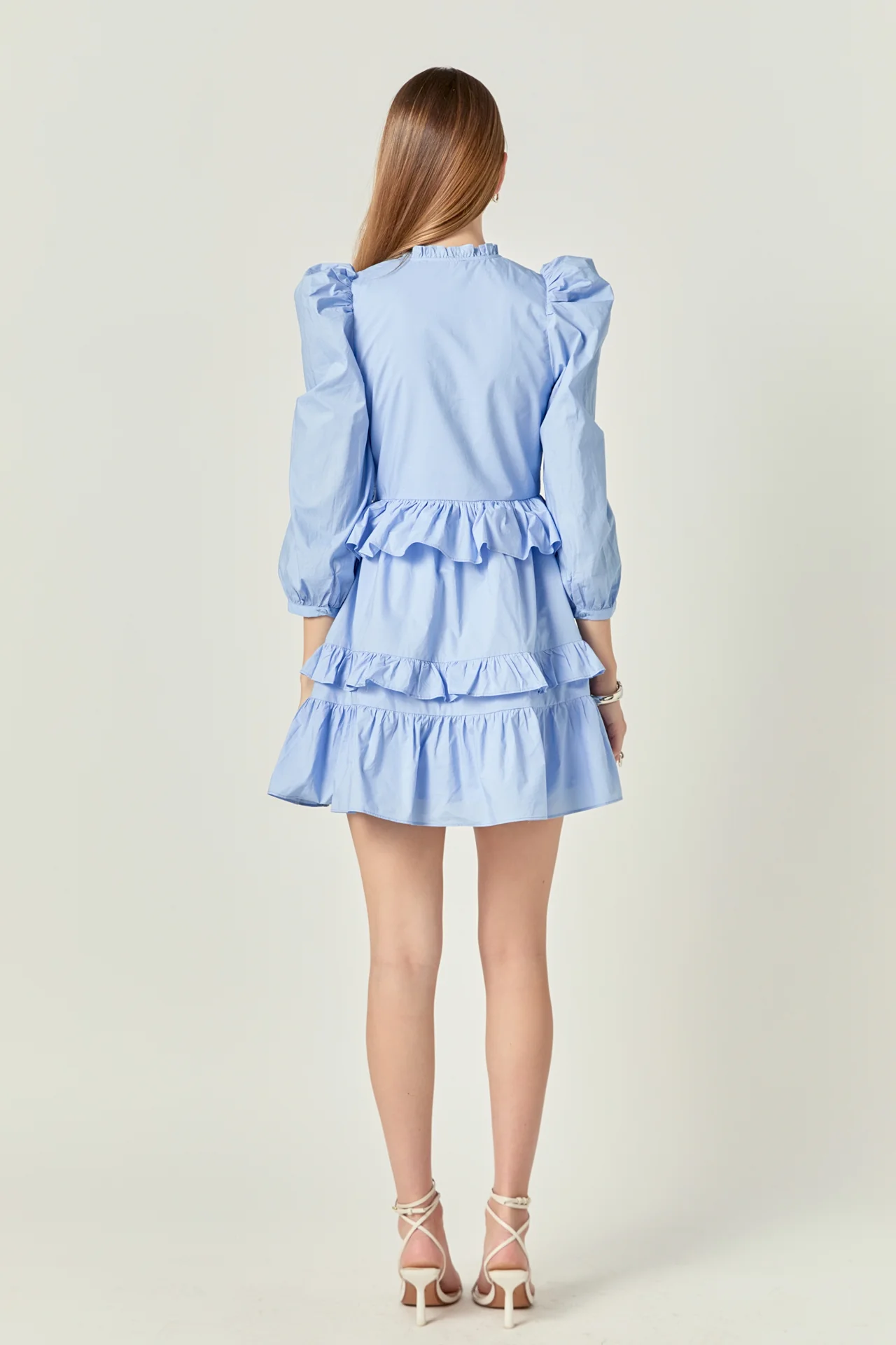 Smocking Detail Mini Dress - Image 4