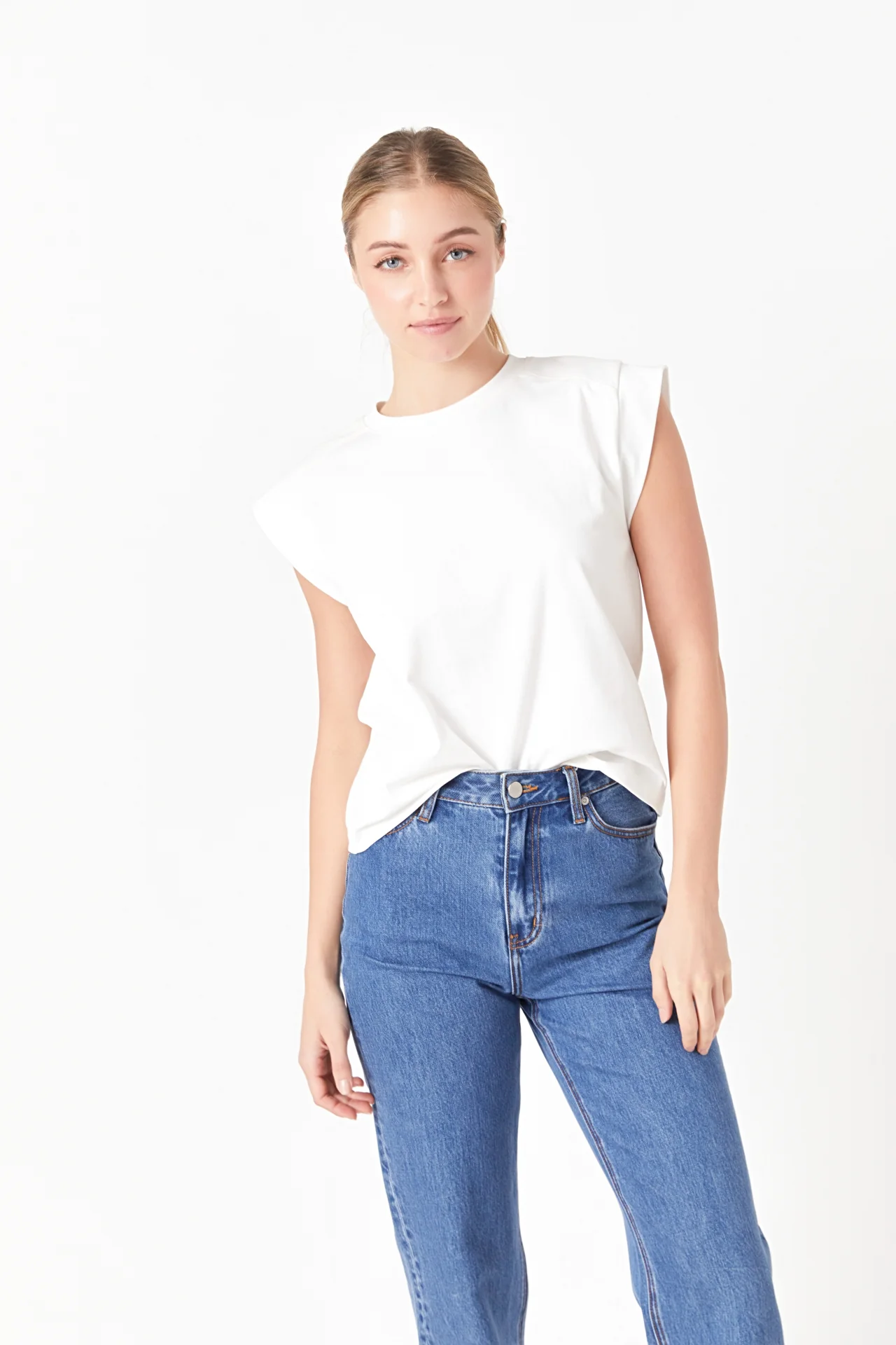 Solid Ribbed Cotton T-shirt - Image 10
