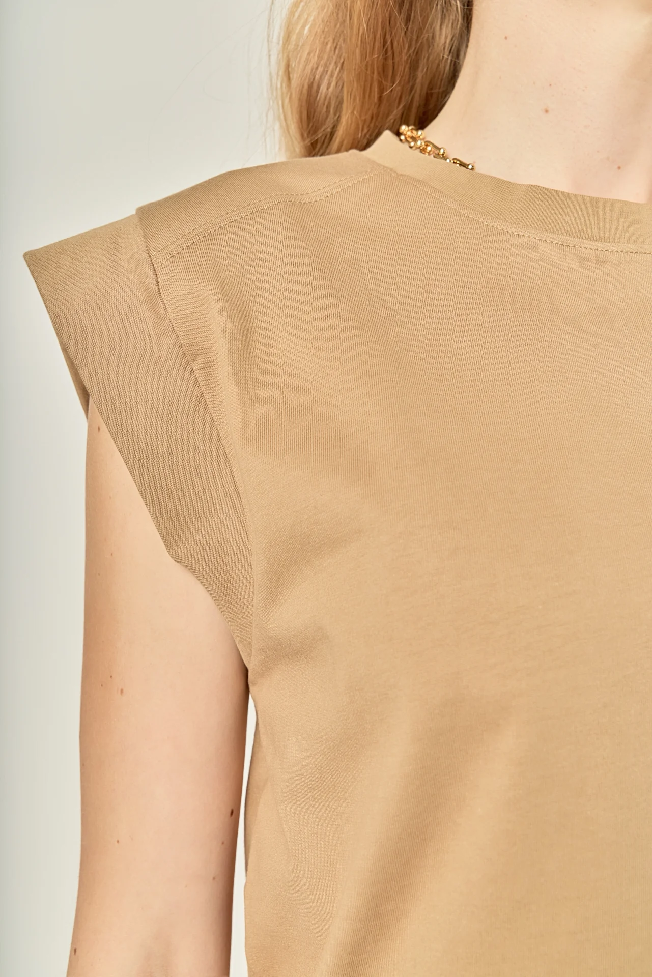Solid Ribbed Cotton T-shirt - Image 2