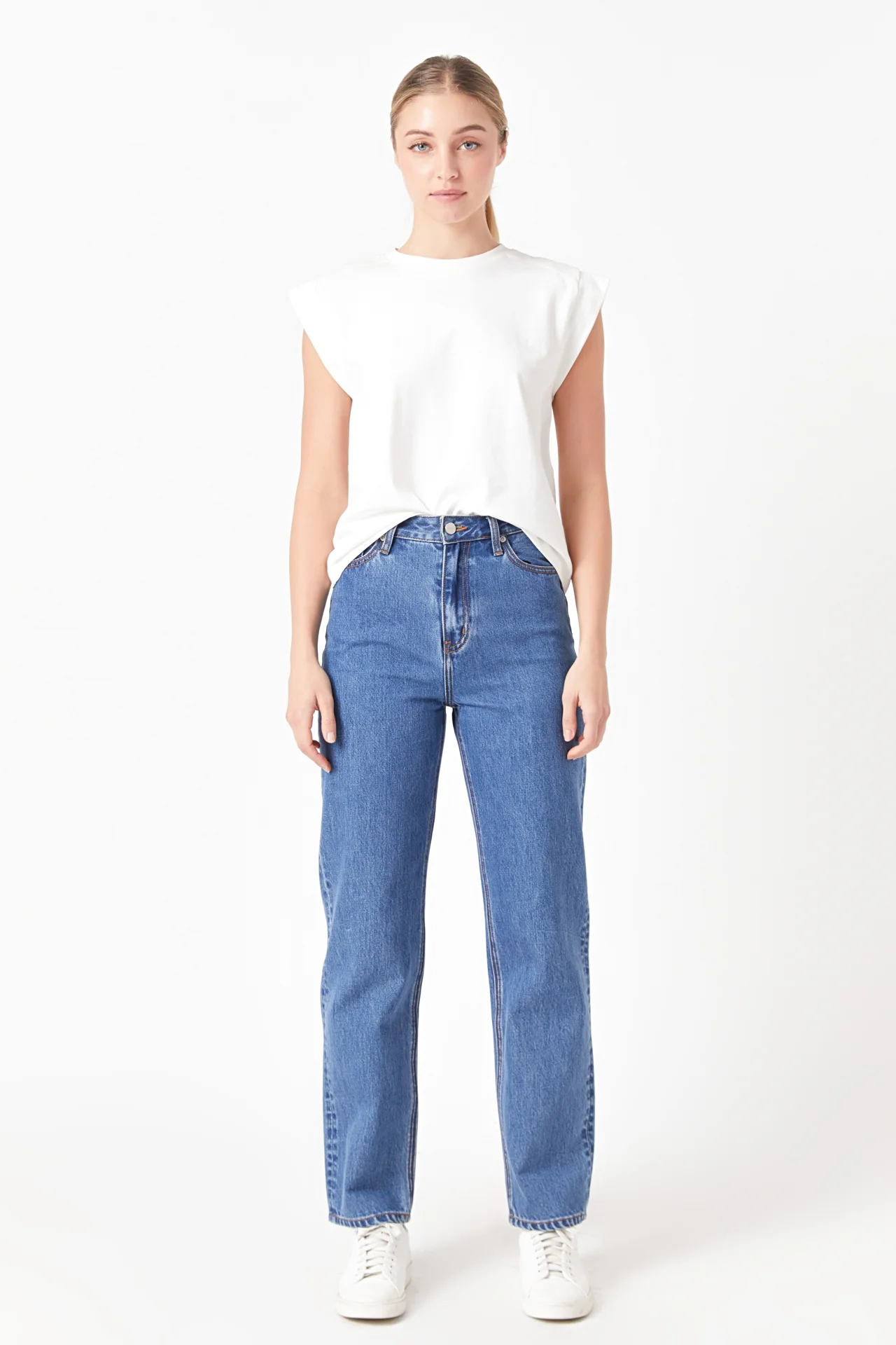 Solid Ribbed Cotton T-shirt - Image 6