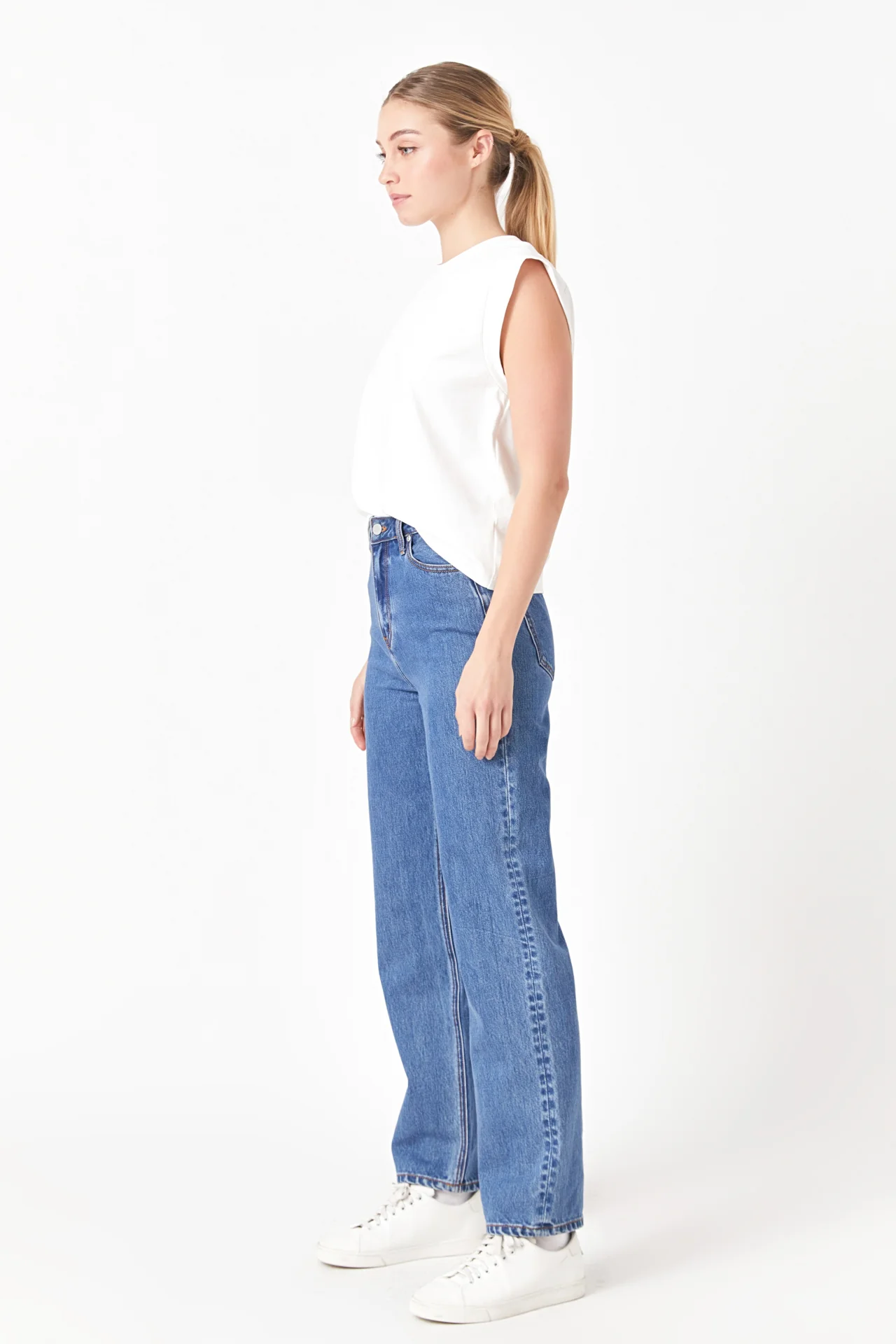 Solid Ribbed Cotton T-shirt - Image 8