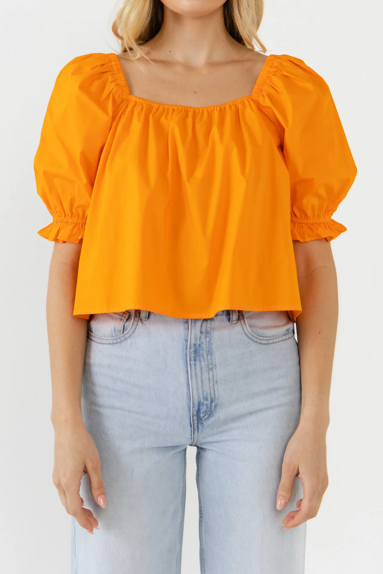 Square neckline Puff Sleeve Top - Image 17