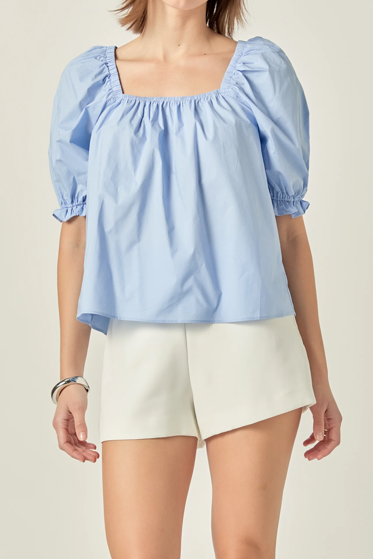 Square neckline Puff Sleeve Top - Image 2