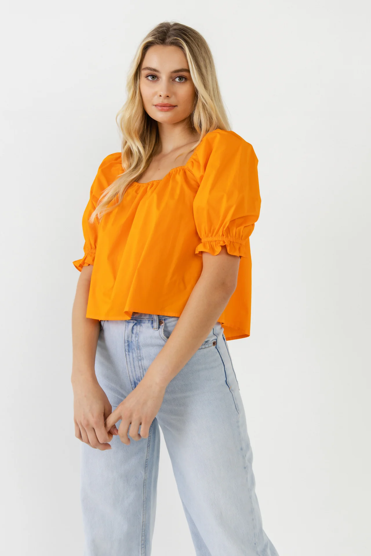 Square neckline Puff Sleeve Top - Image 20