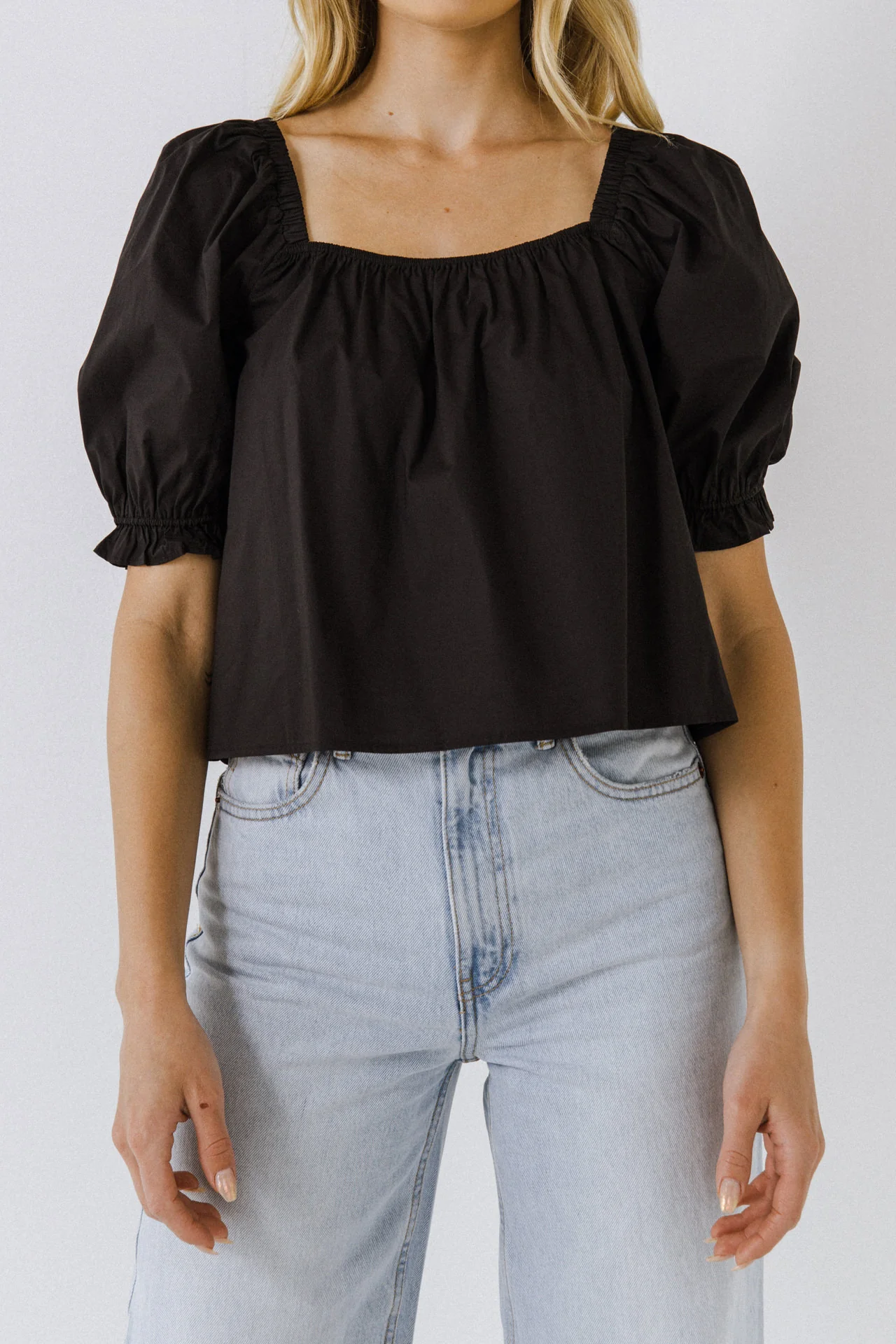 Square neckline Puff Sleeve Top - Image 27