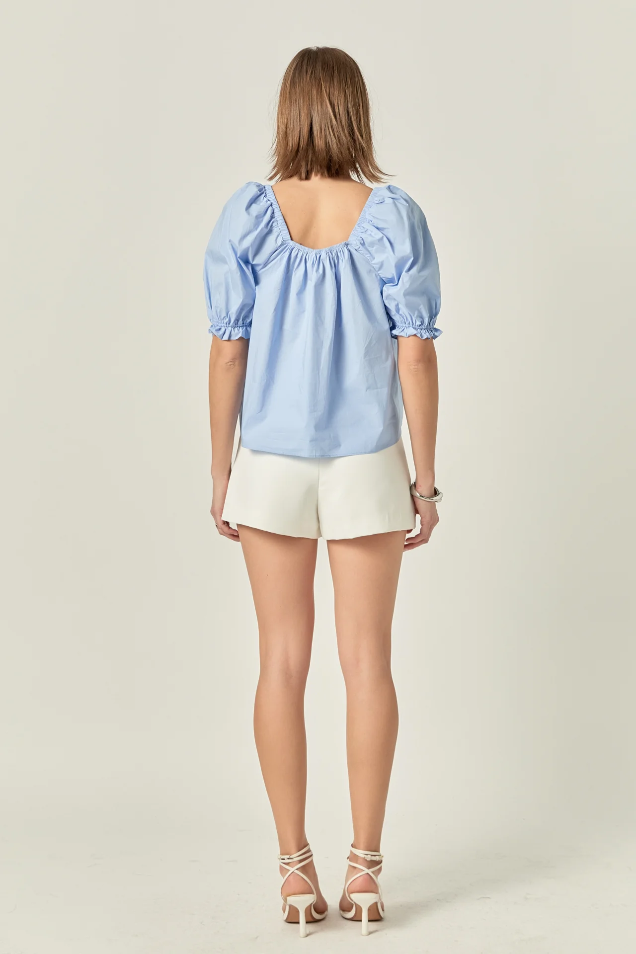Square neckline Puff Sleeve Top - Image 4