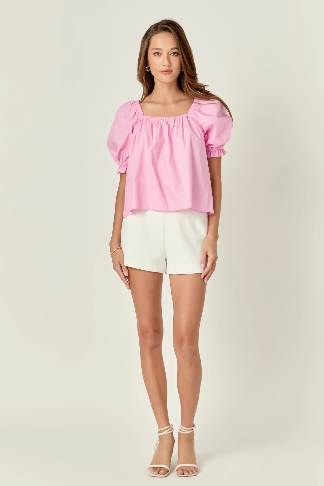 Square neckline Puff Sleeve Top - Image 6