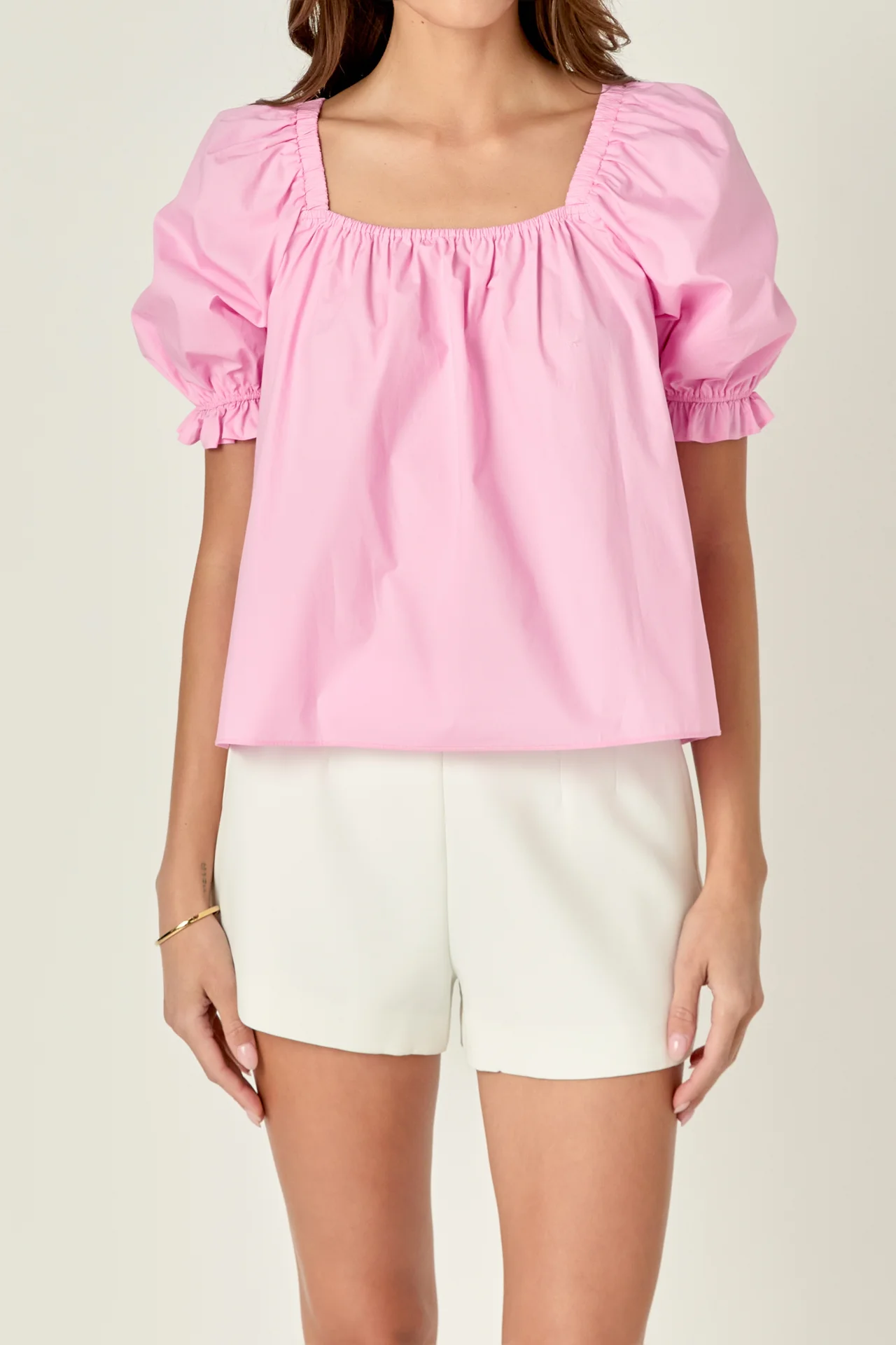 Square neckline Puff Sleeve Top - Image 7