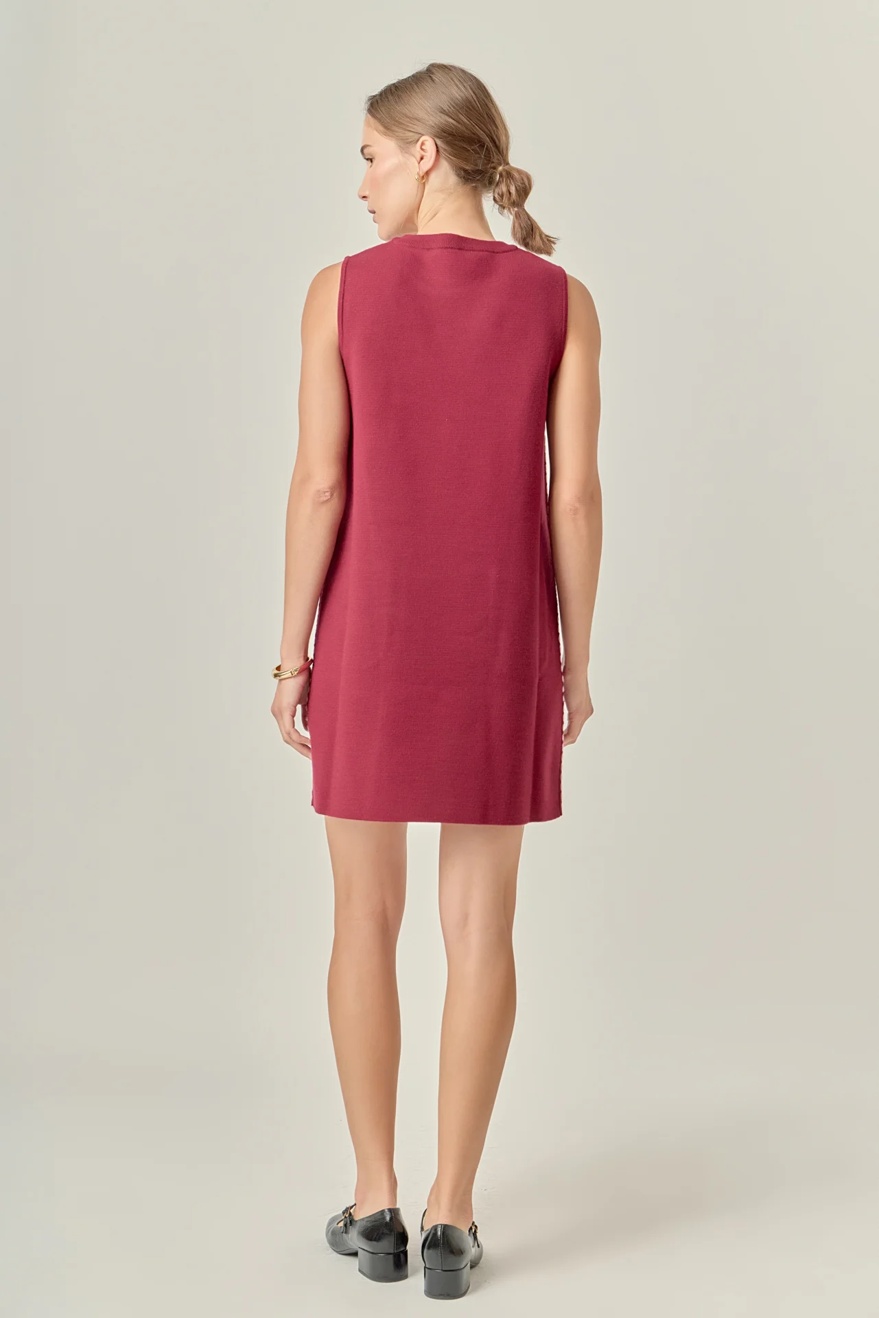 Stitch Detail Knit Mini Dress - Image 4