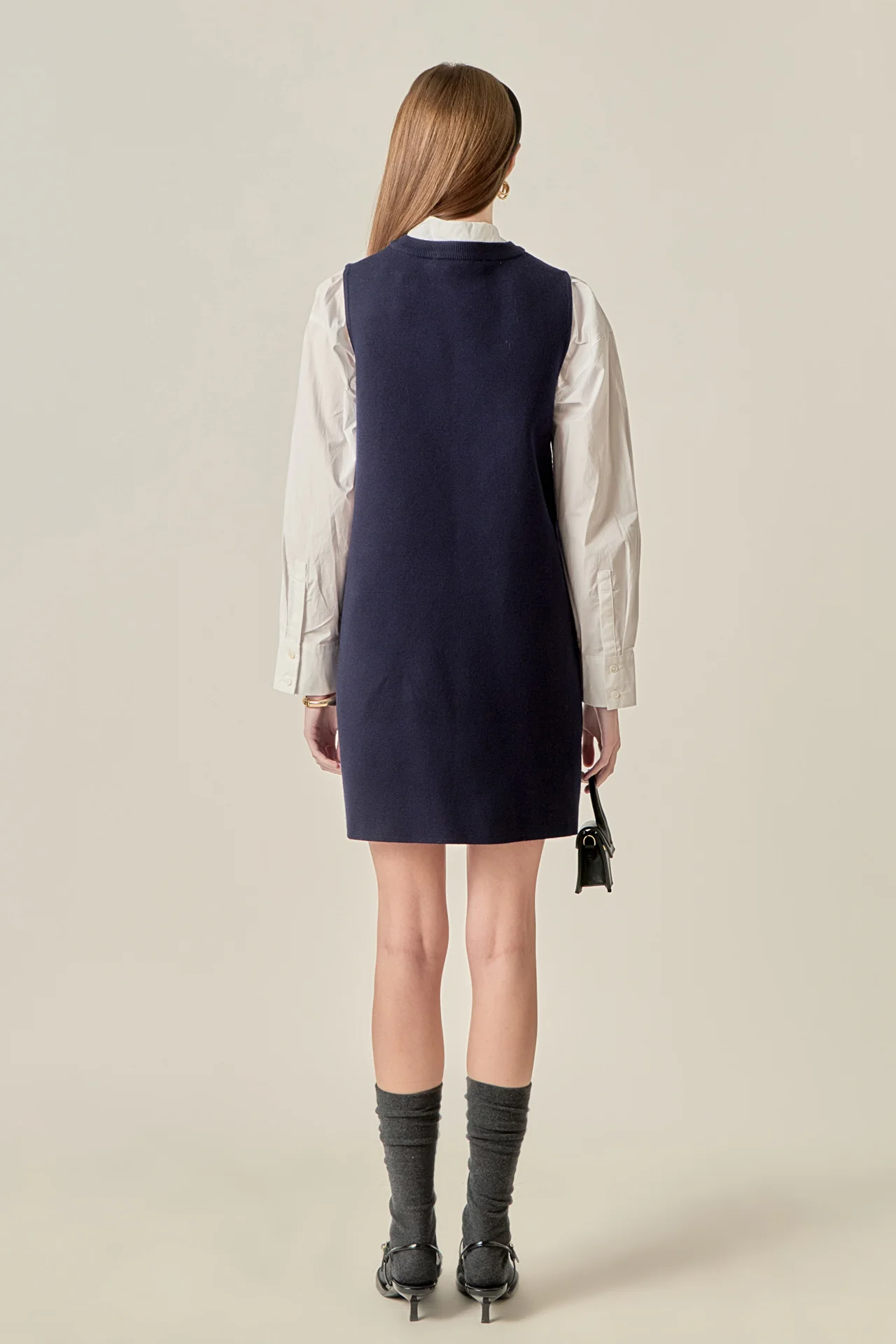 Stitch Detail Knit Mini Dress - Image 9