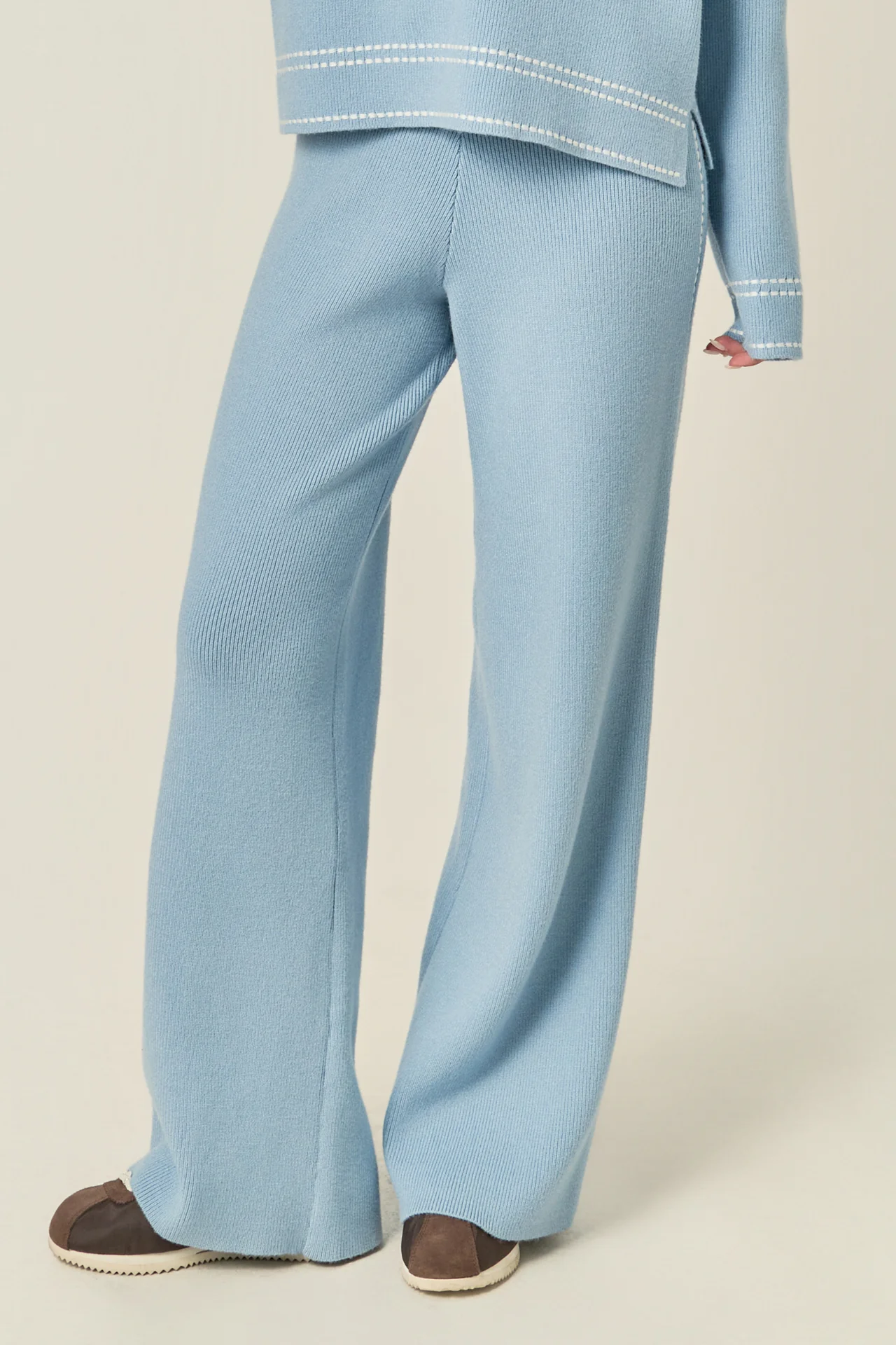 Stitch Detailed Knit Long Pants - Image 6