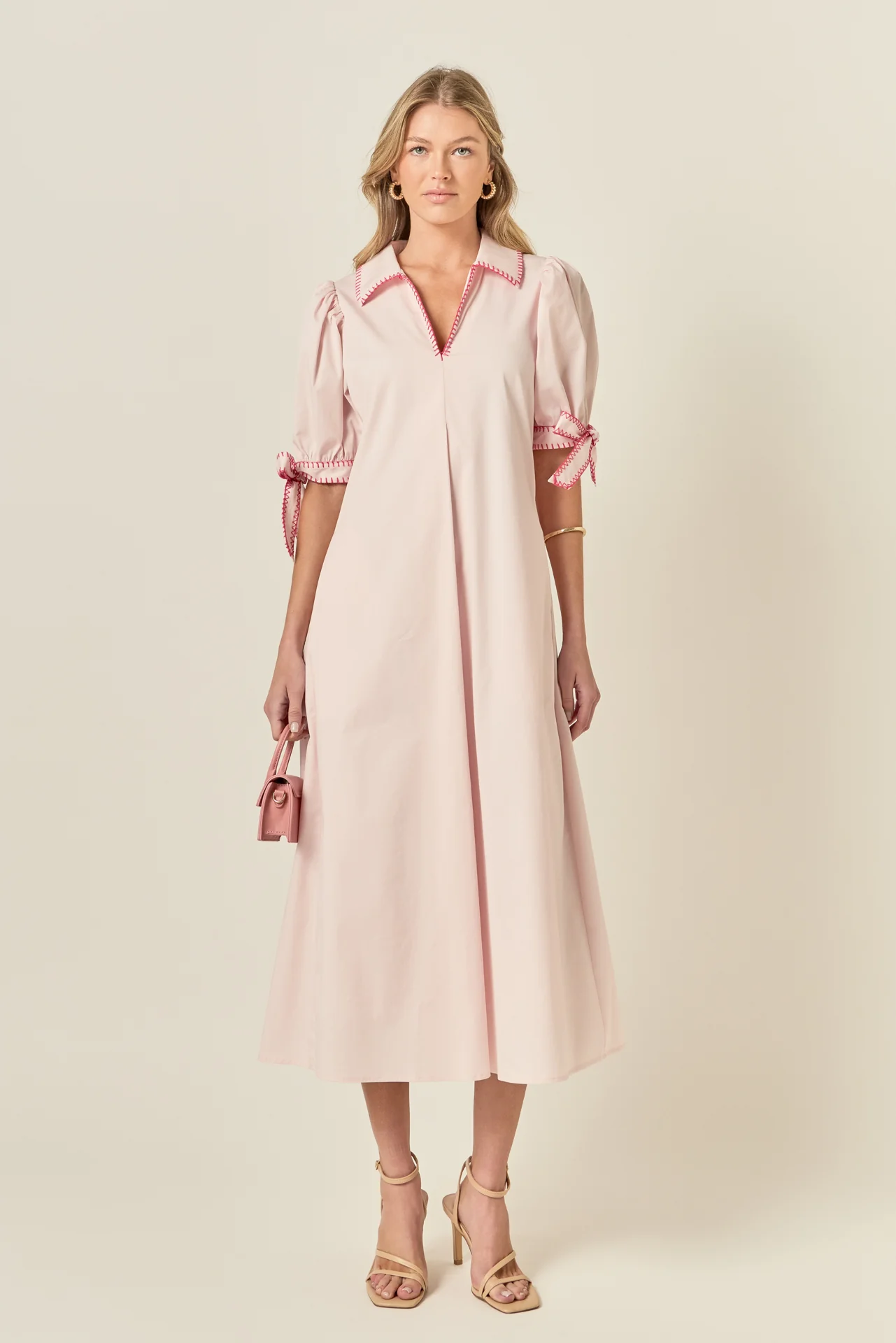Stitch Detailed Midi Dress - Image 23