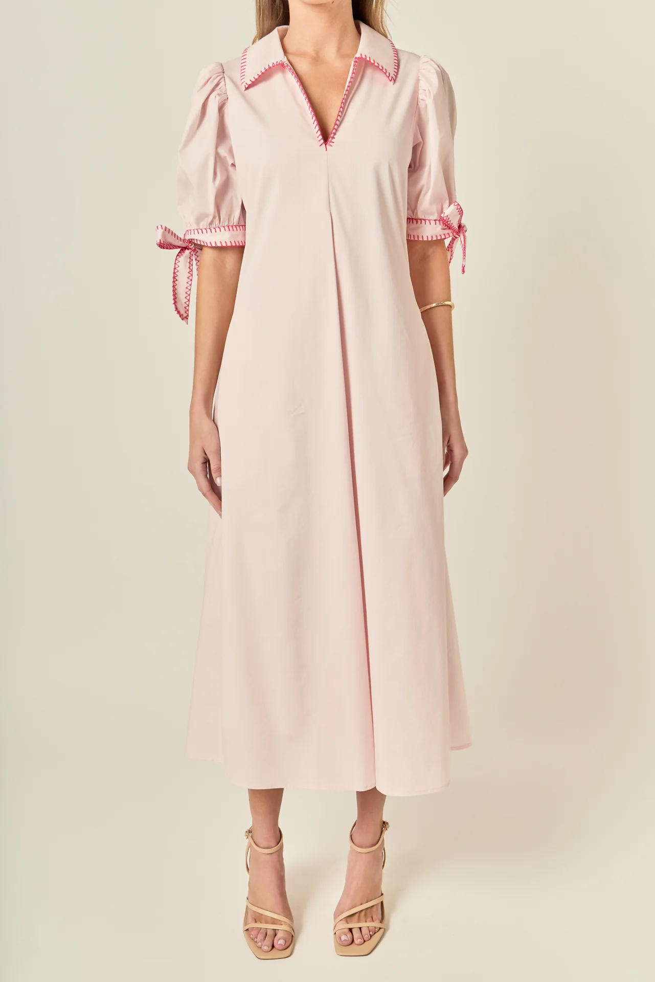 Stitch Detailed Midi Dress - Image 24