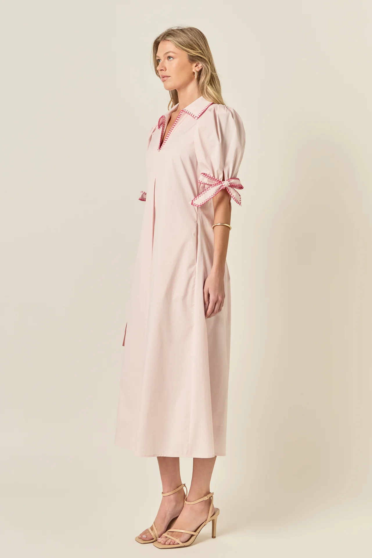 Stitch Detailed Midi Dress - Image 26