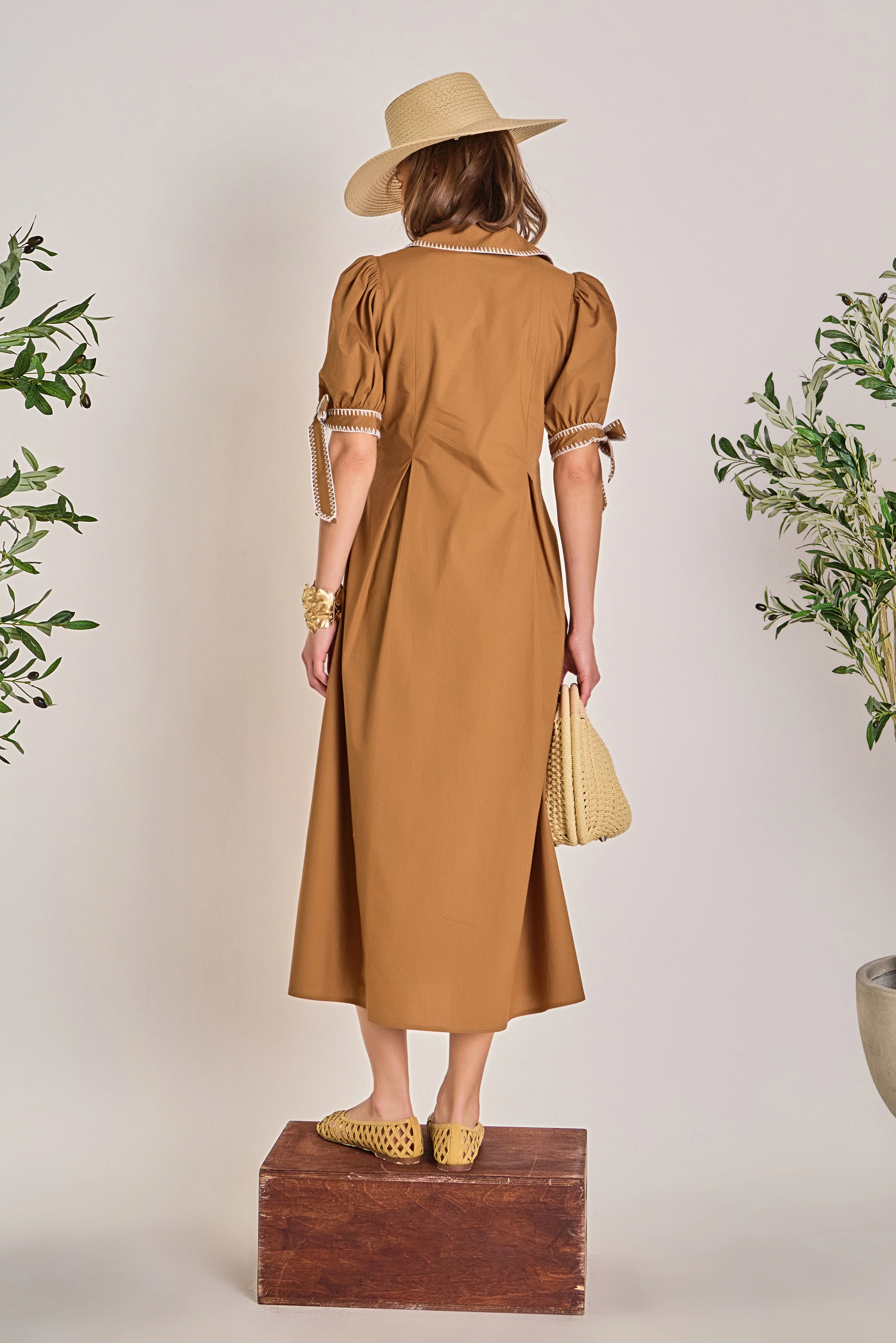 Stitch Detailed Midi Dress - Image 34