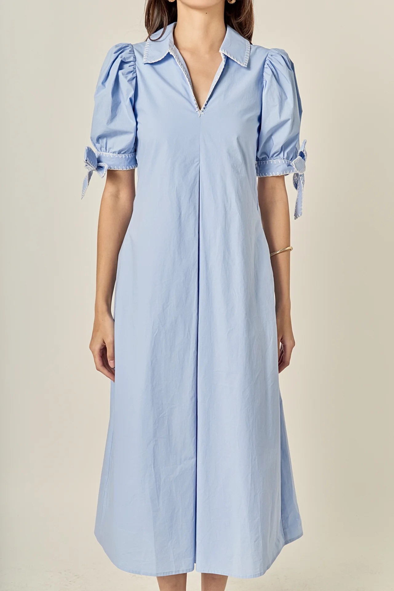 Stitch Detailed Midi Dress - Image 39