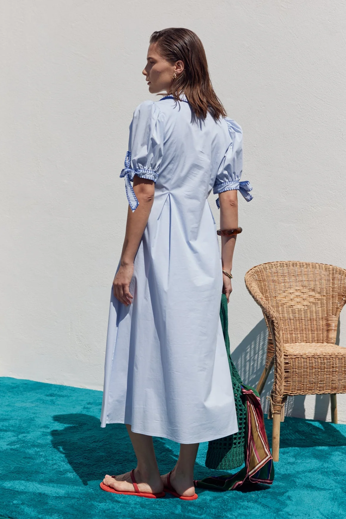 Stitch Detailed Midi Dress - Image 4