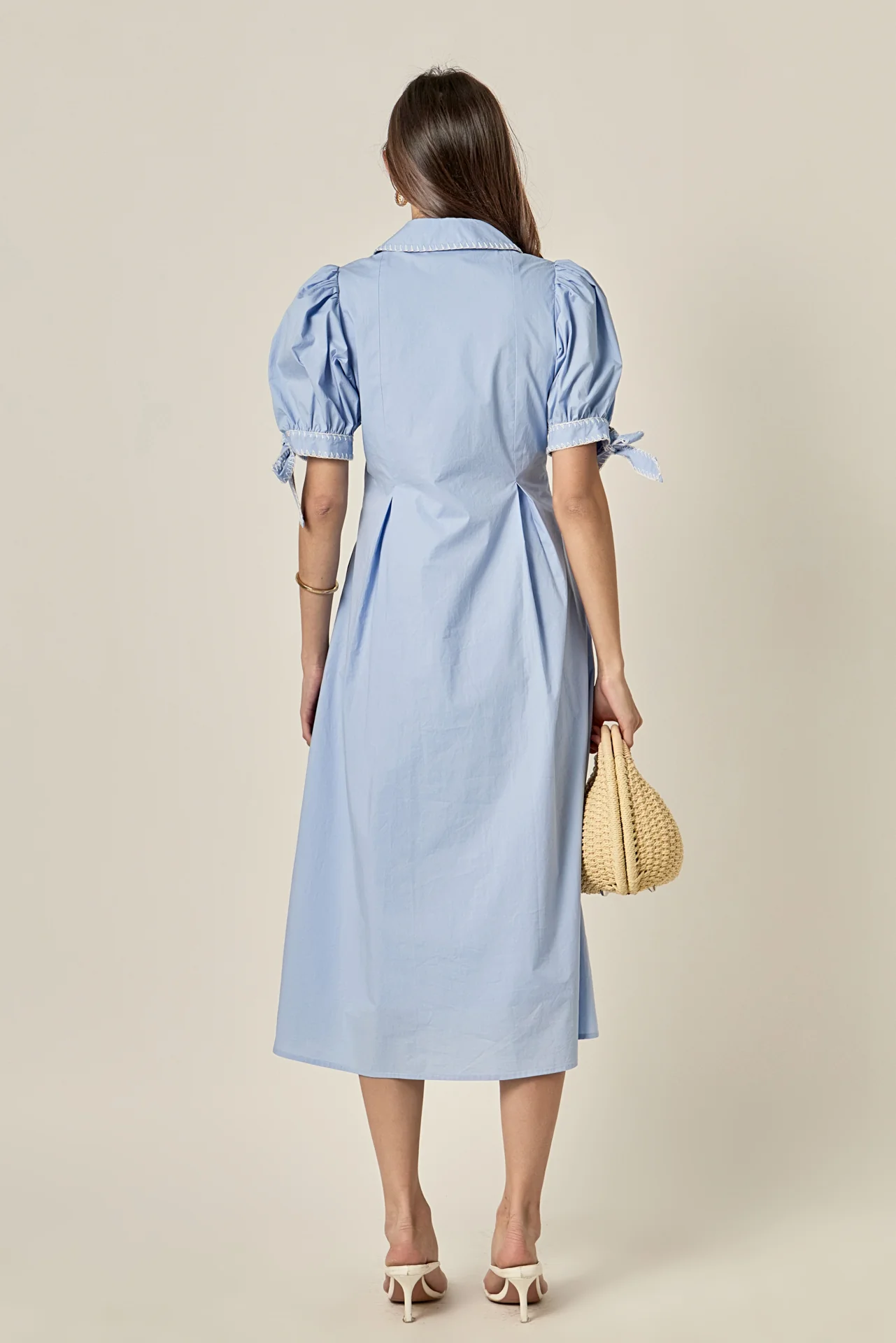 Stitch Detailed Midi Dress - Image 42